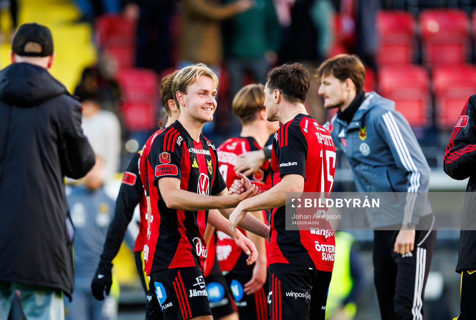 Östersunds Simon Marklund jublar