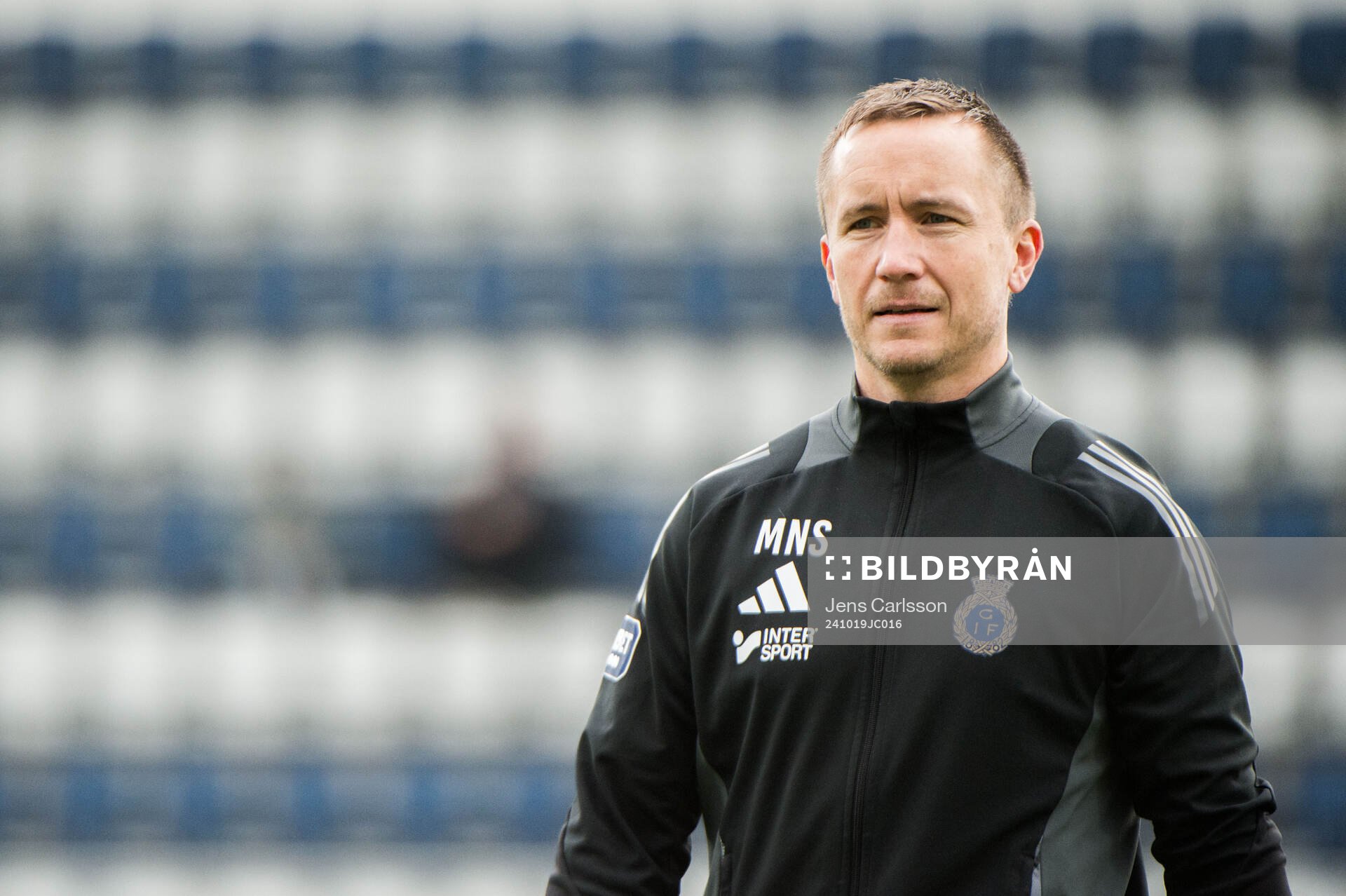 Gefles fystränare Magnus Nilsson Ståhlander inför fotbollsmatchen i Superettan mellan Gefle och IK Oddevold den 19 oktober 2024 i Gävle. 