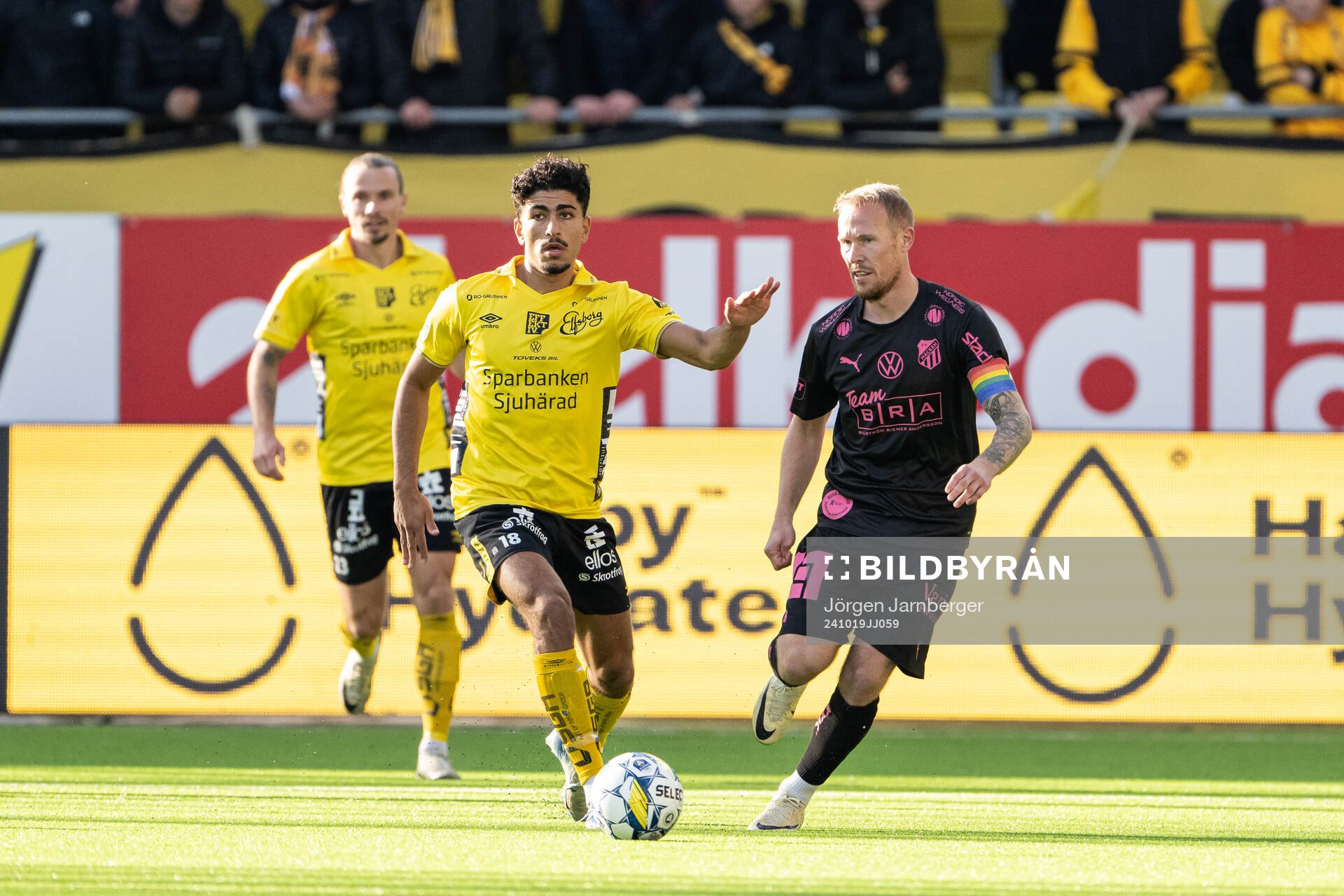Elfsborgs Ahmed Qasem och Häckens Mikkel Rygaard Jensen