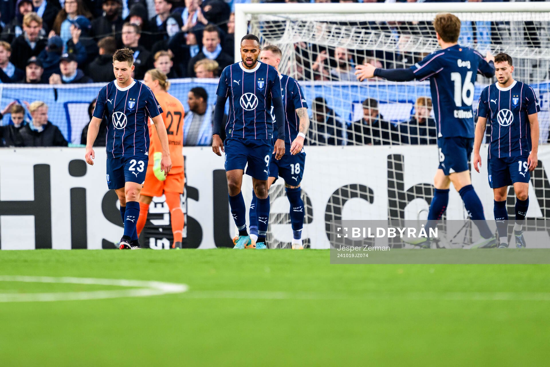 Malmö FFs Jens Stryger Larsen, Lasse Berg Johnsen och