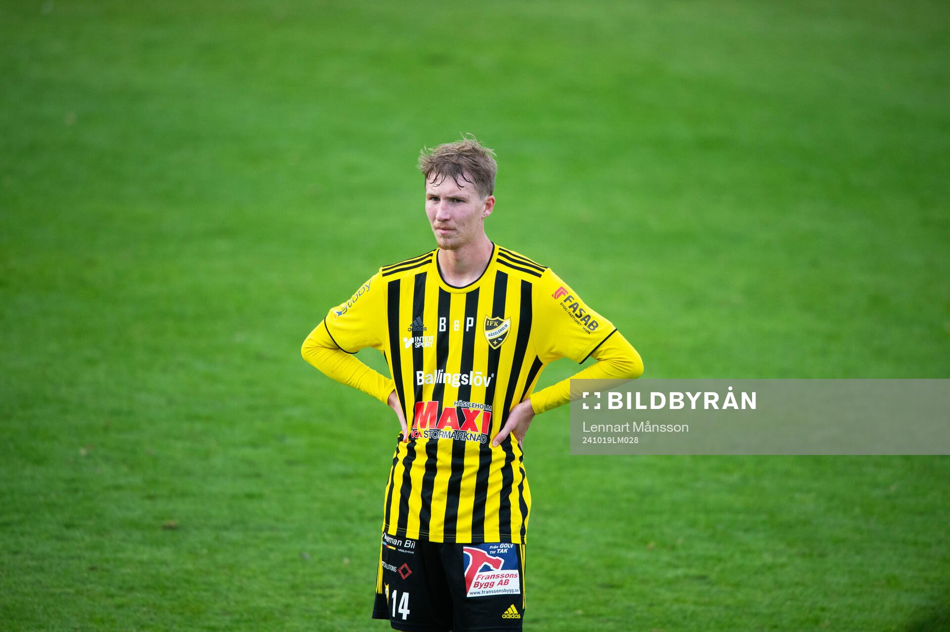 IFK Hässleholms Hugo Arvidsson  i matchen i division 2