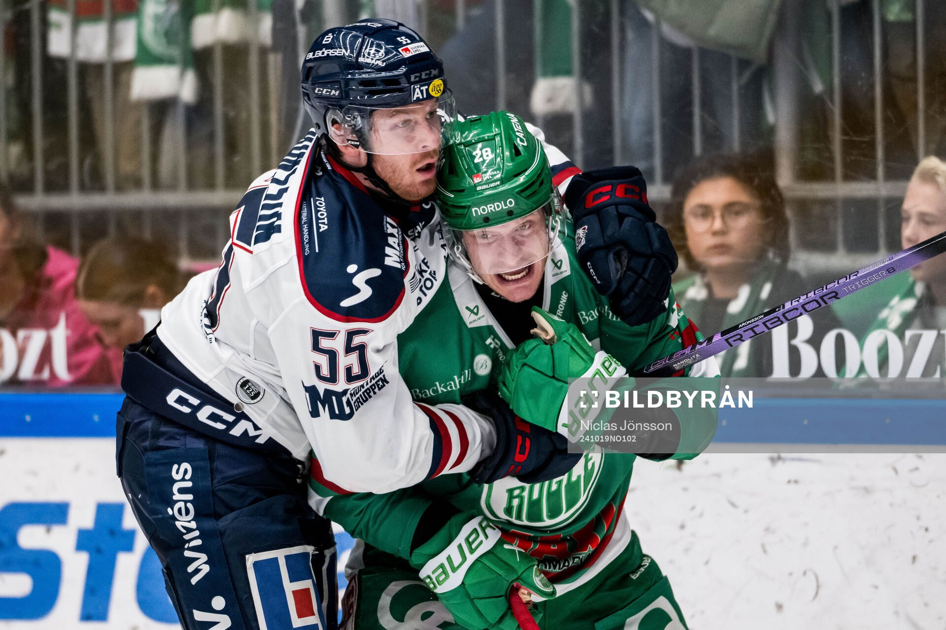 Linköpings Arvid Aronsson och Rögles Anton Bengtsson