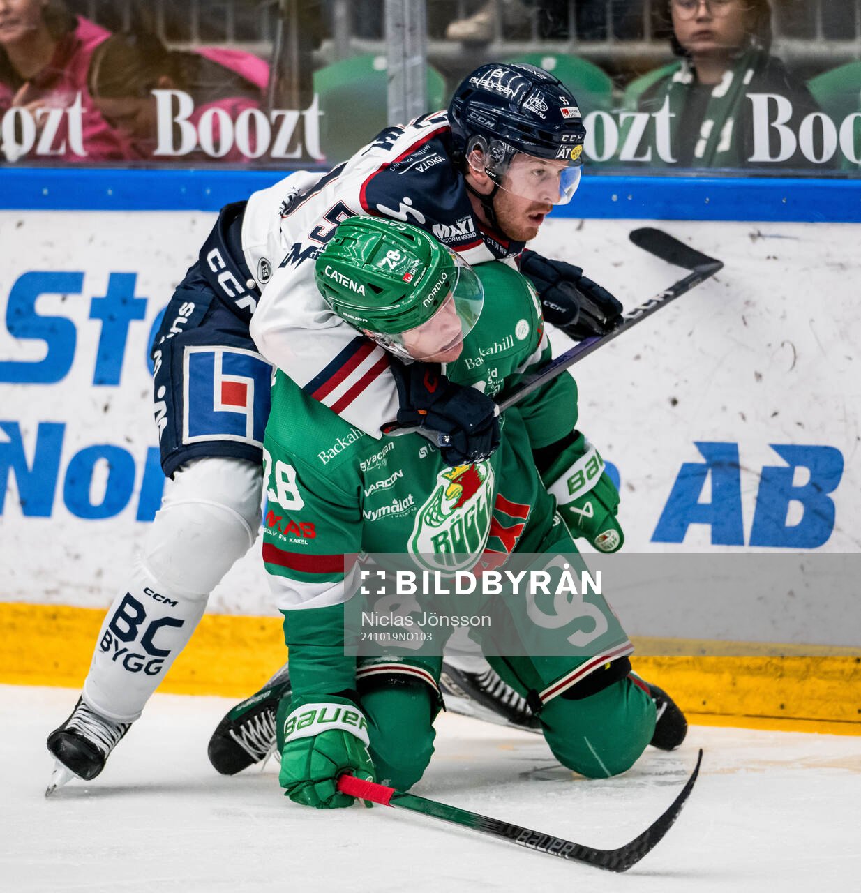 Linköpings Arvid Aronsson och Rögles Anton Bengtsson