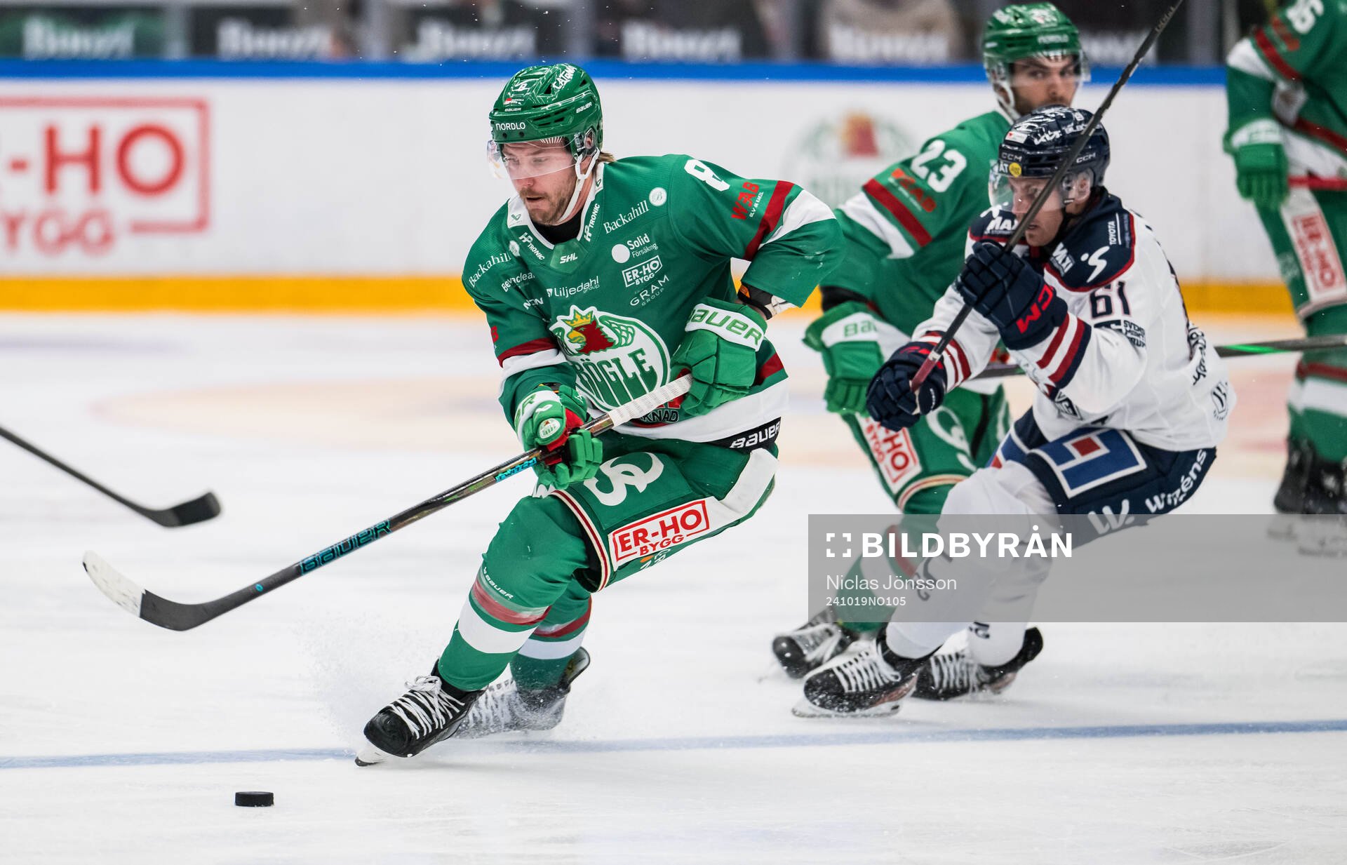 Rögles Linus Sandin och Linköpings Markus Ljungh