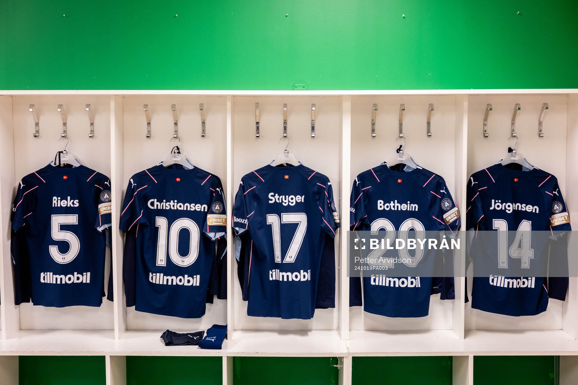 Matchtröjor tillhörande Malmö FFs Søren Rieks, Anders