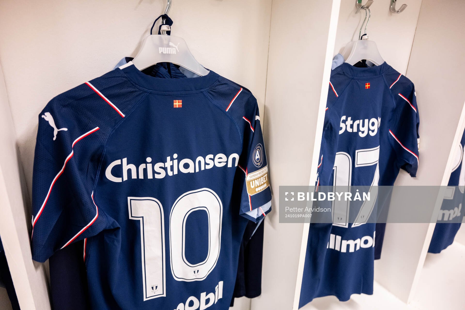 Matchtröjor tillhörande Malmö FFs Anders Christiansen