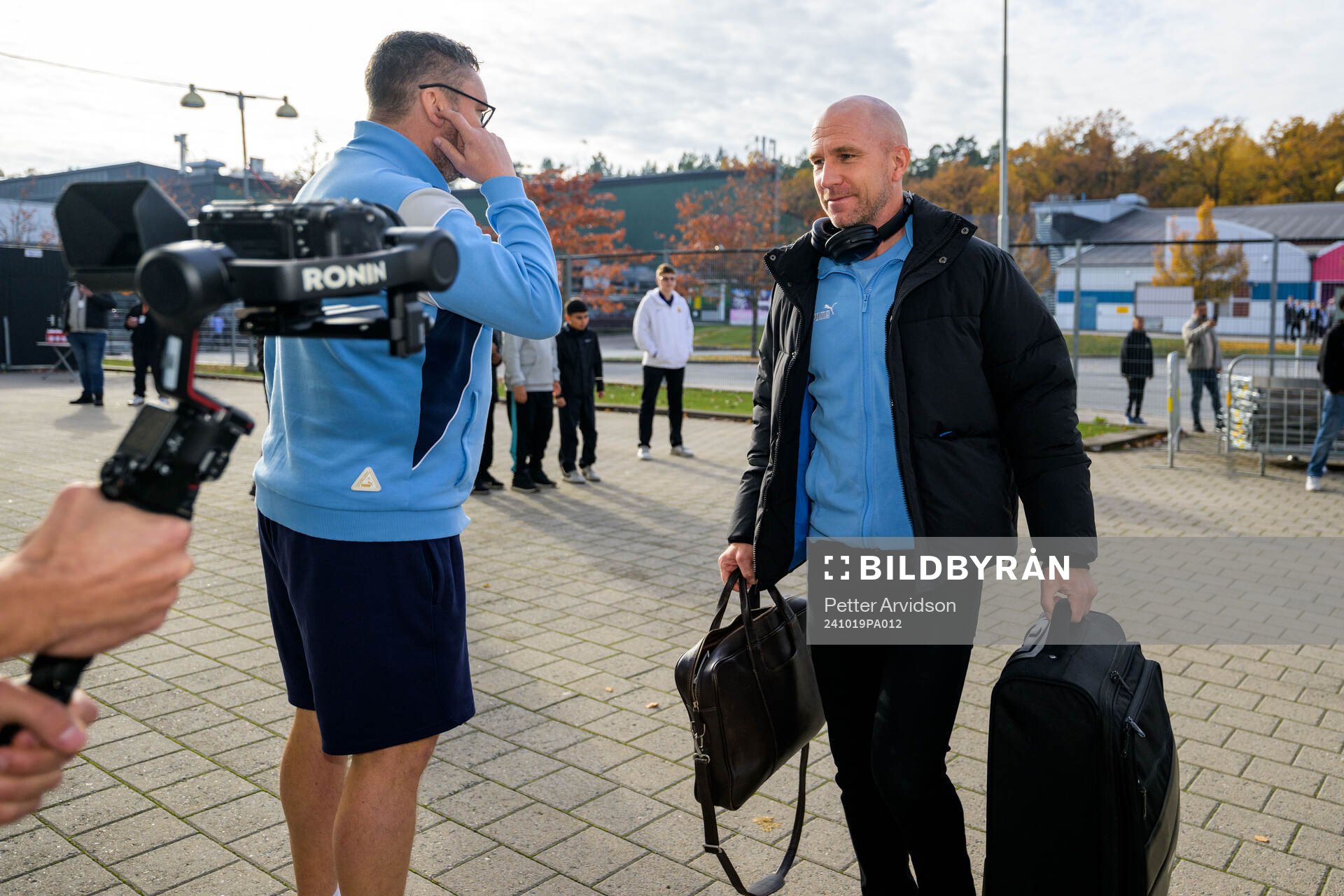 Malmö FFs tränare Henrik Rydström anländer