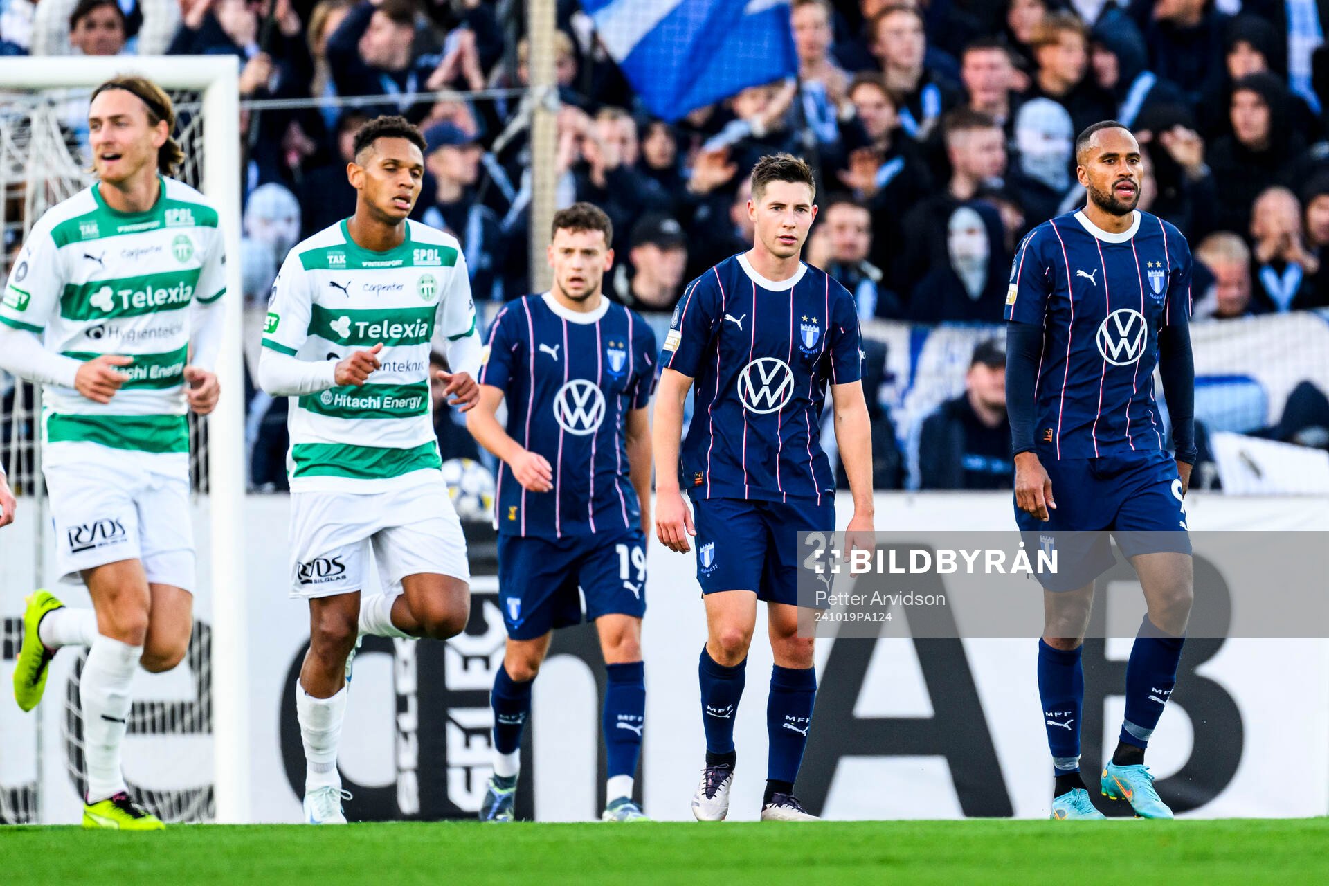 Malmö FFs Colin Rösler, Lasse Berg Johnsen och Isaac