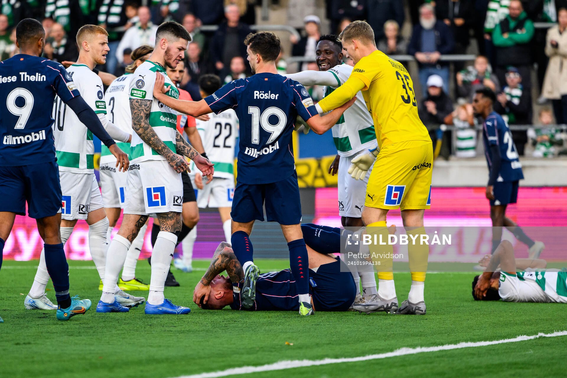 Malmö FFs Pontus Jansson och Colin Rösler och Västerås