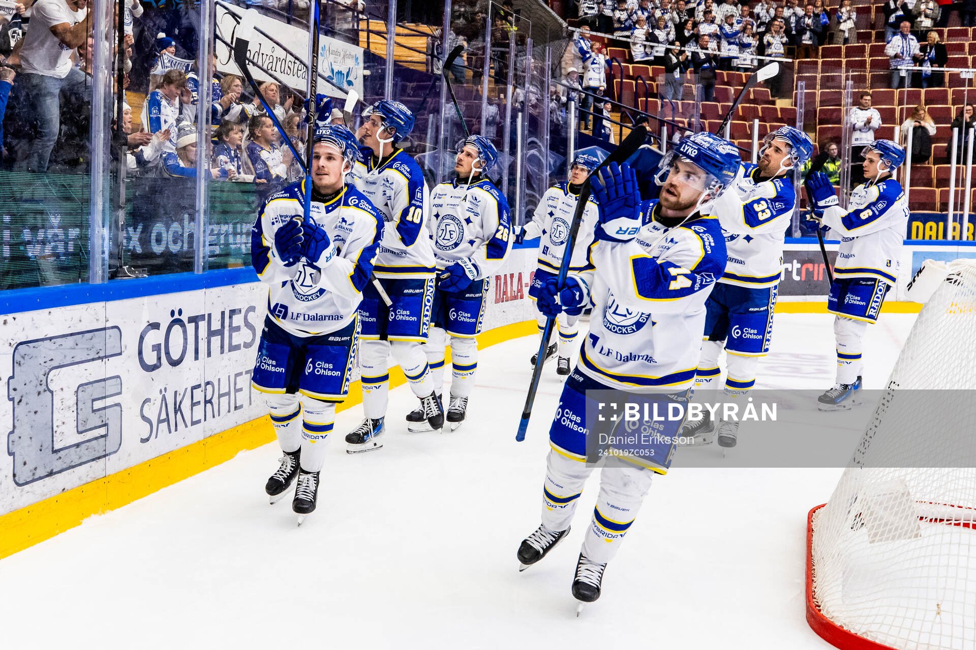 Leksands spelarna jublar