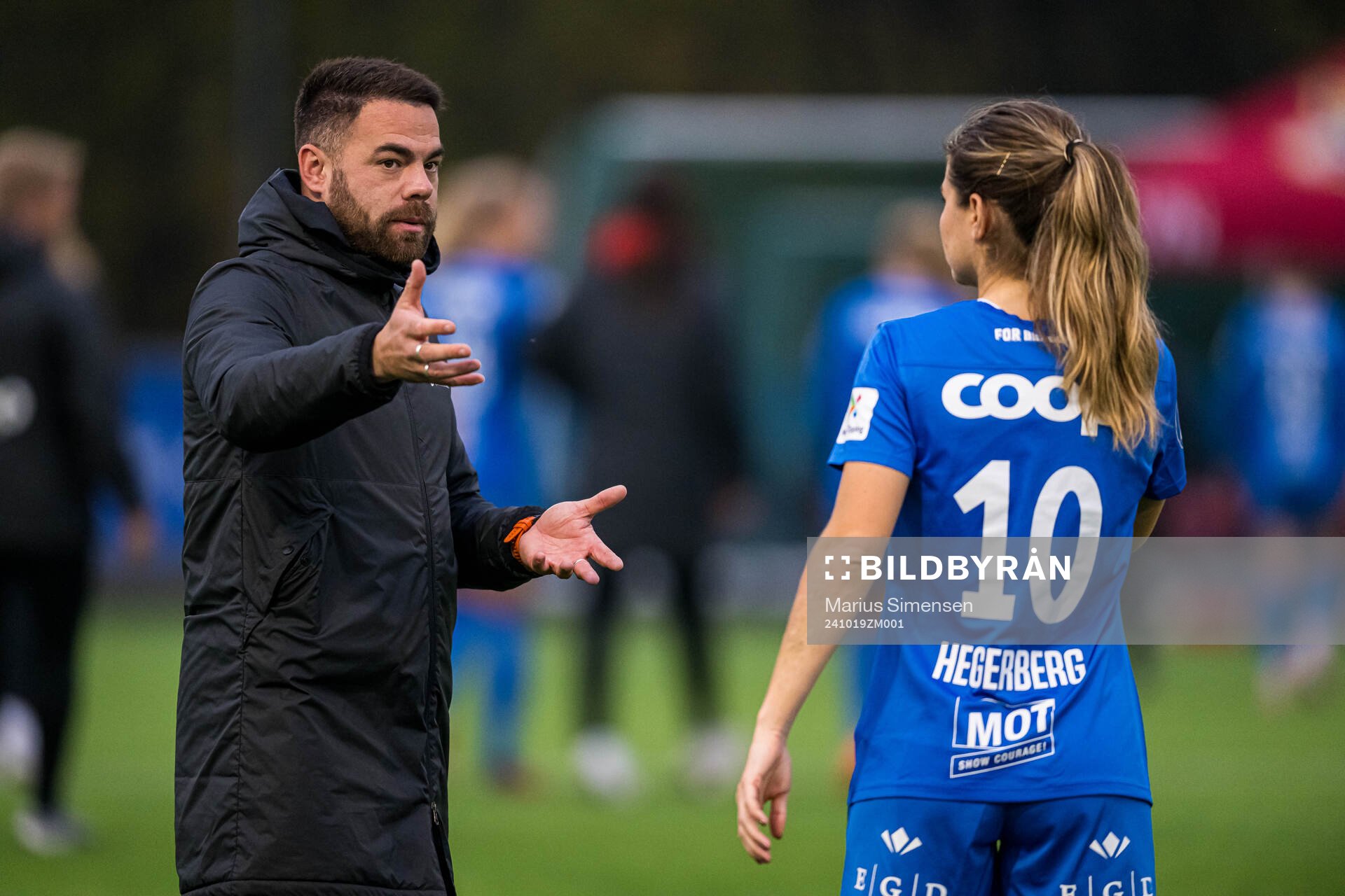 Martin Ho, head coach of Brann, and Andrine Stolsmo
