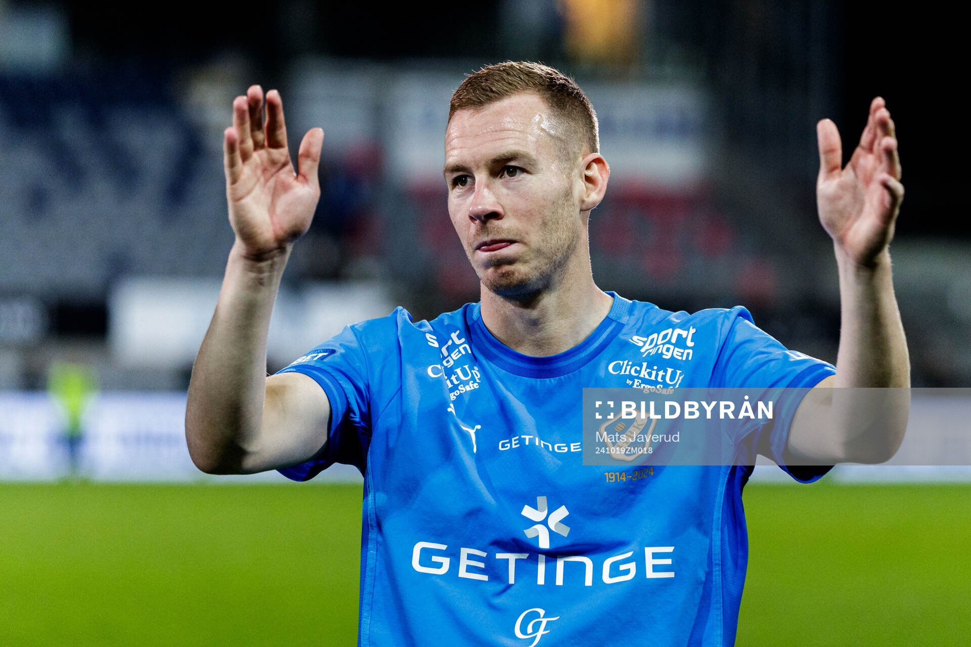 Halmstads Gisli Eyjolfsson jublar