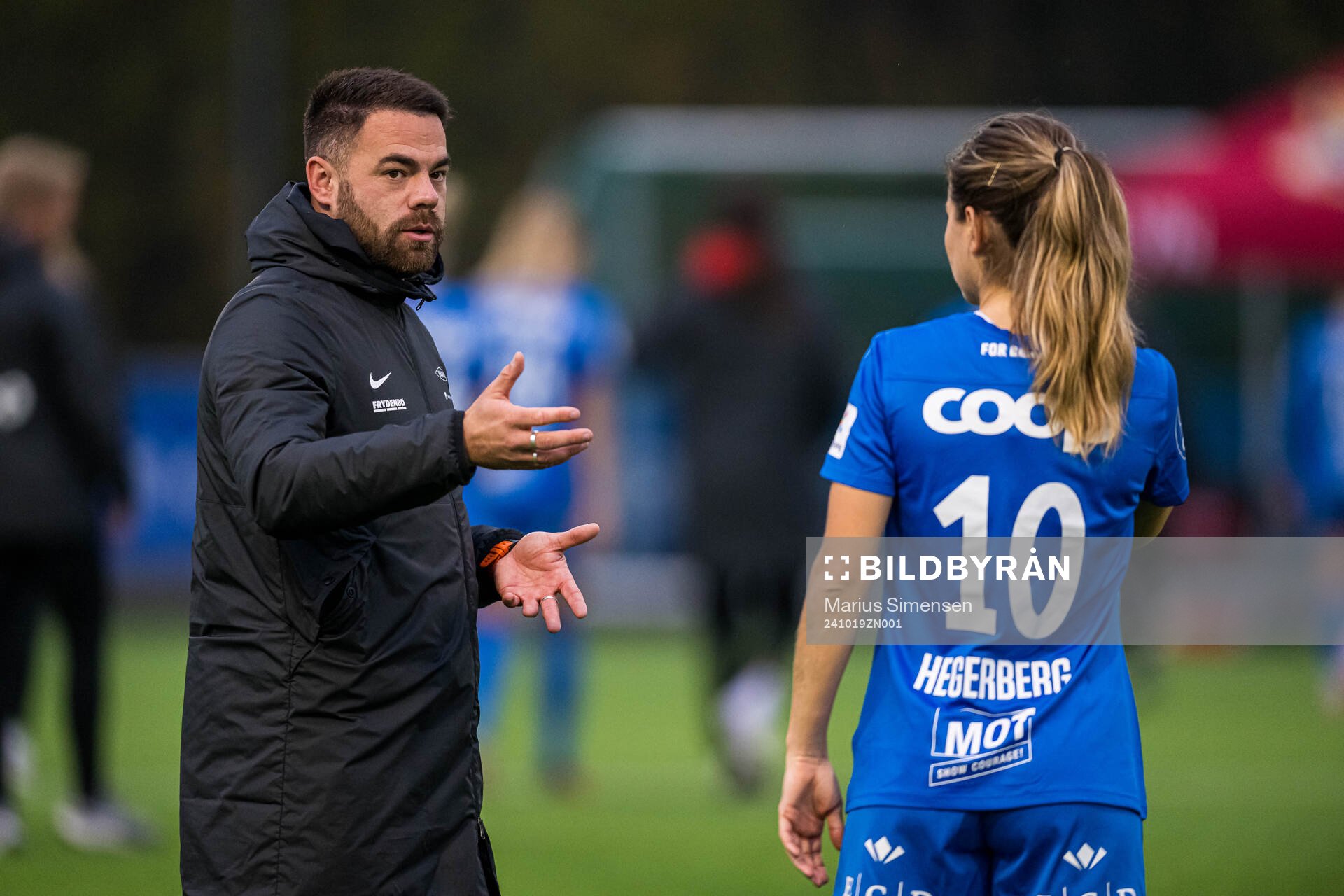 Martin Ho, head coach of Brann, and Andrine Stolsmo
