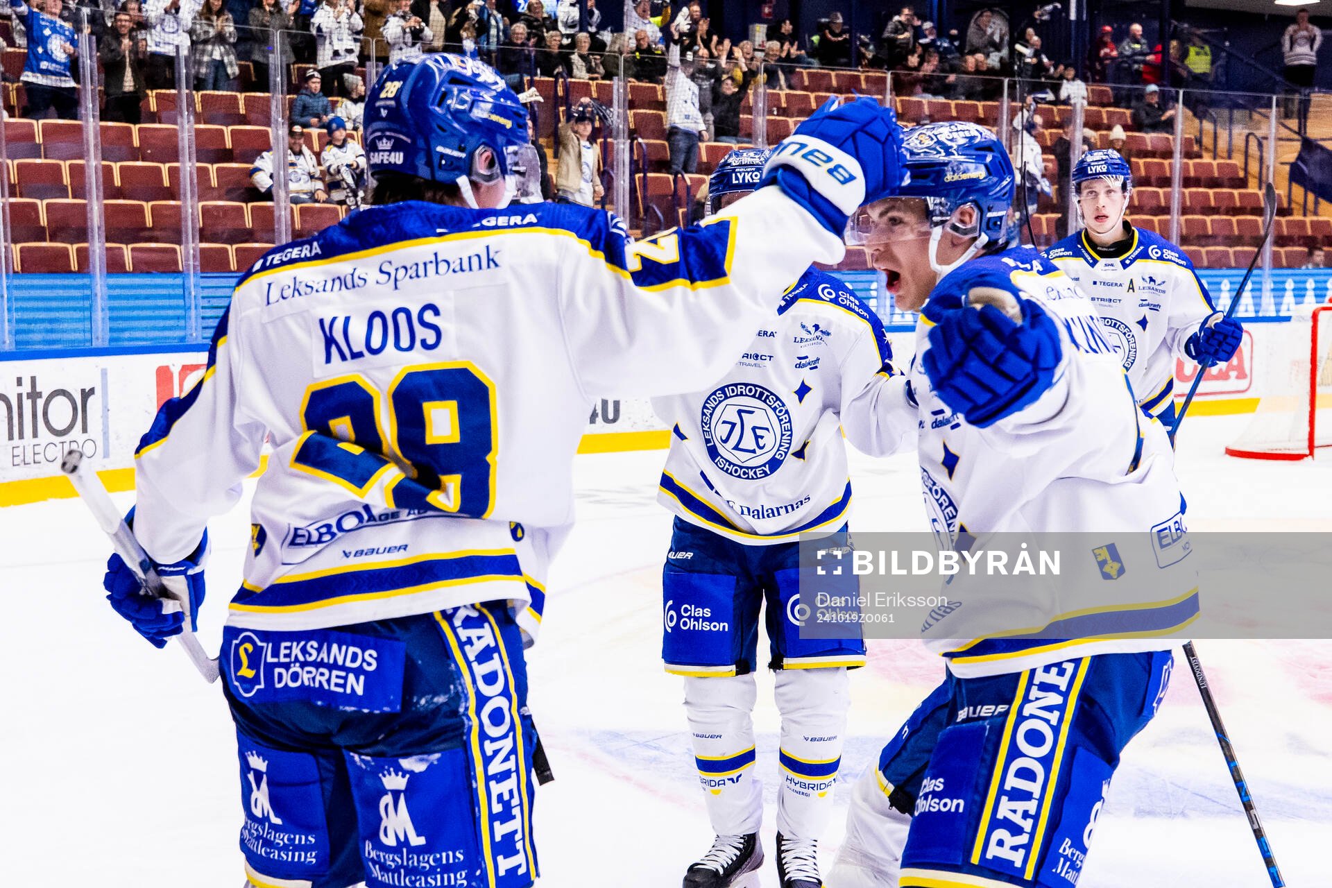 Leksands Justin Glenn Kloos jublar