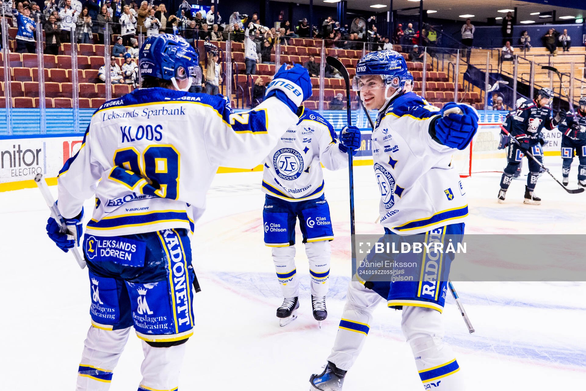 Leksands Justin Glenn Kloos jublar