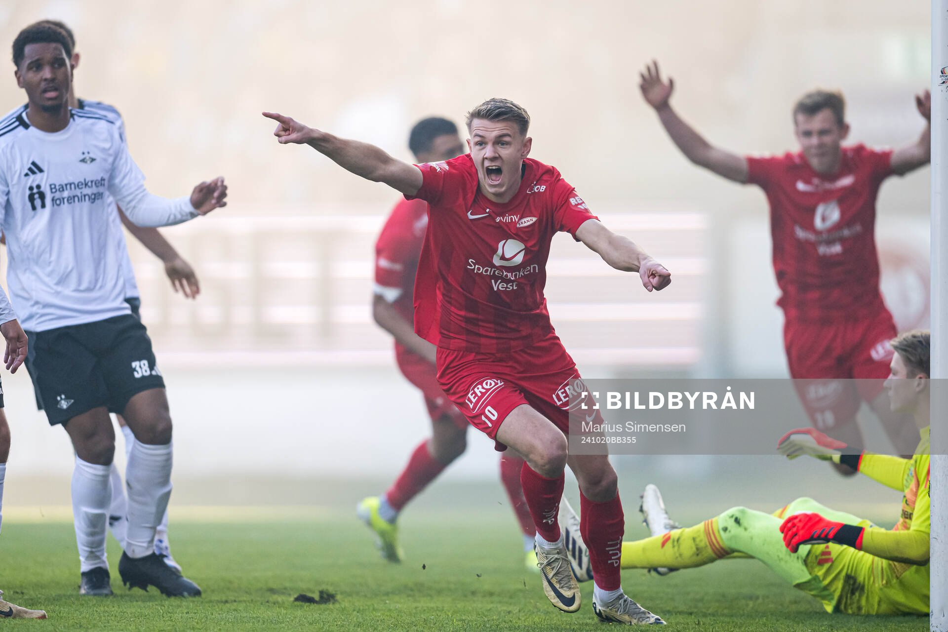 Emil Kornvig of Brann celebrates