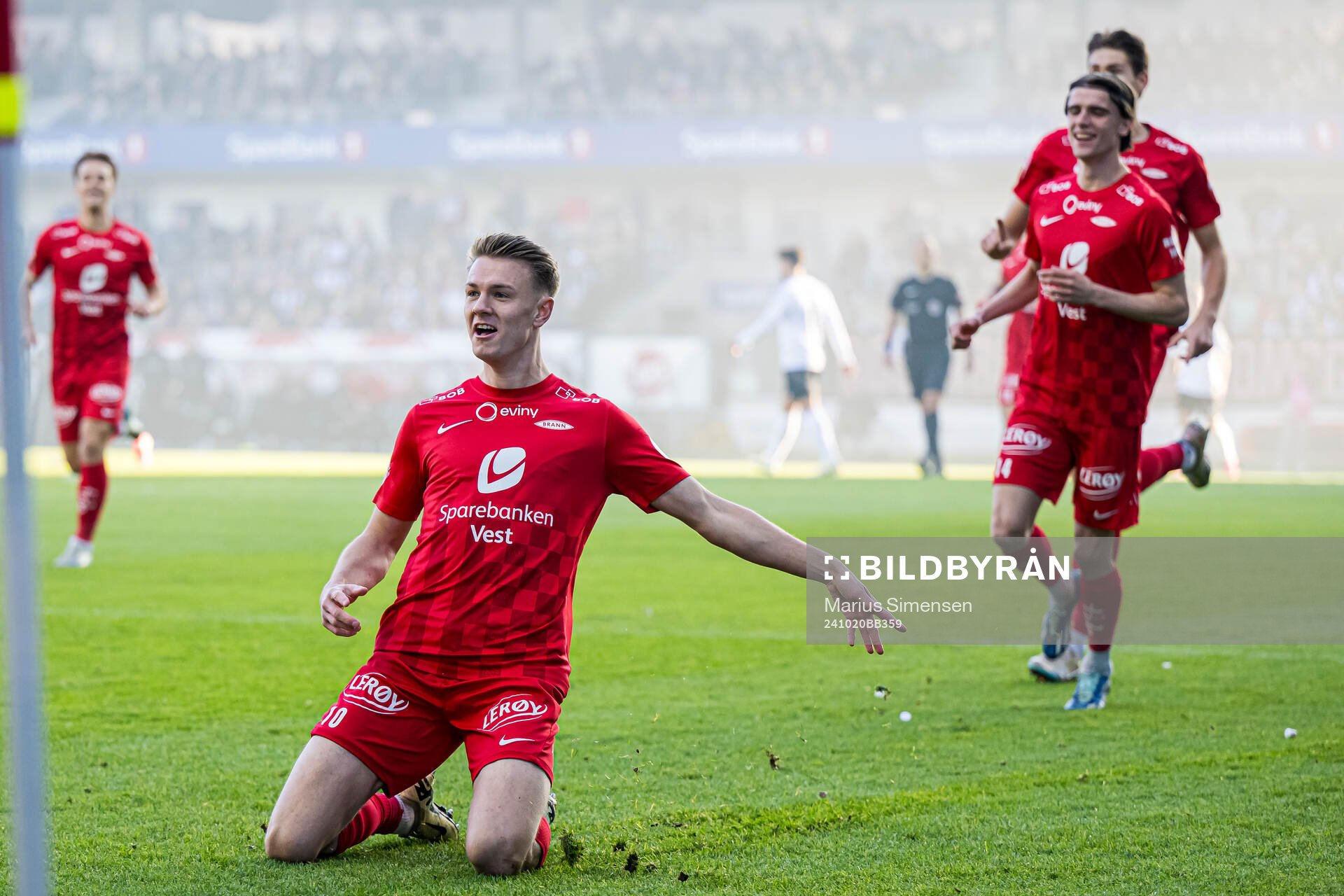 Emil Kornvig of Brann celebrates