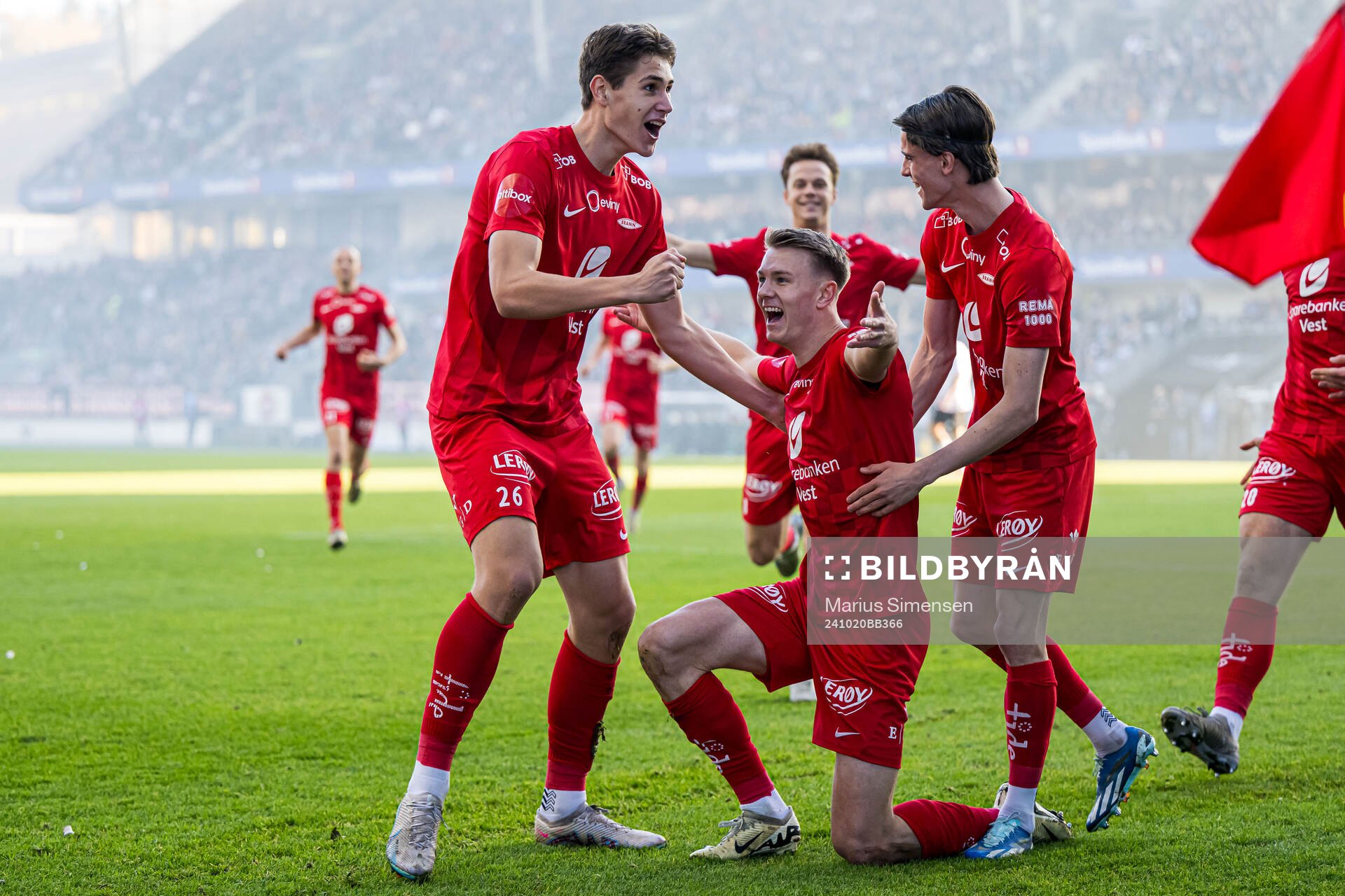 Emil Kornvig of Brann celebrates