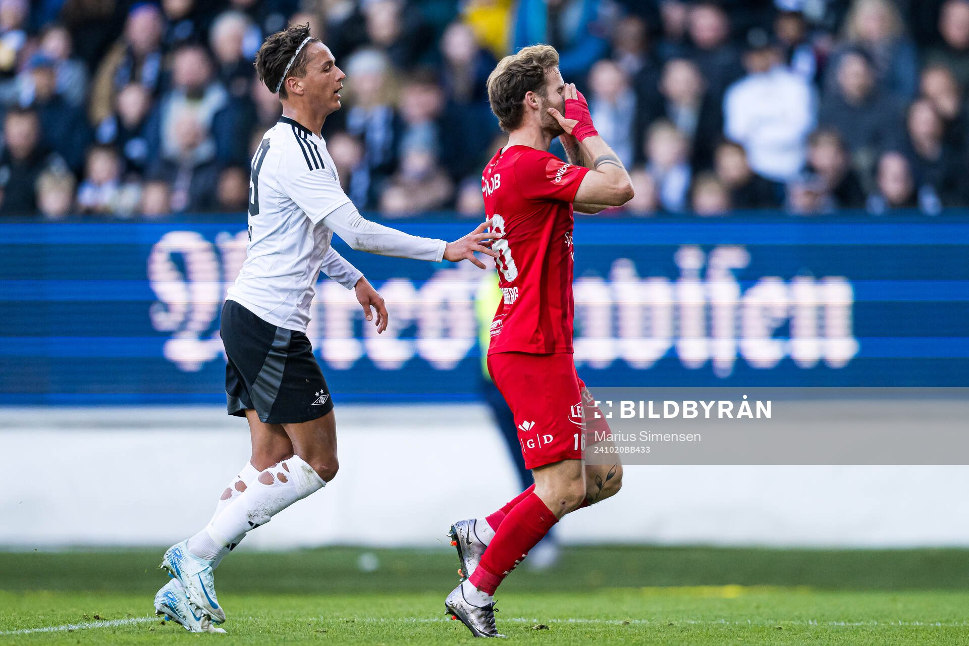 Ole Didrik Blomberg of Brann reacts