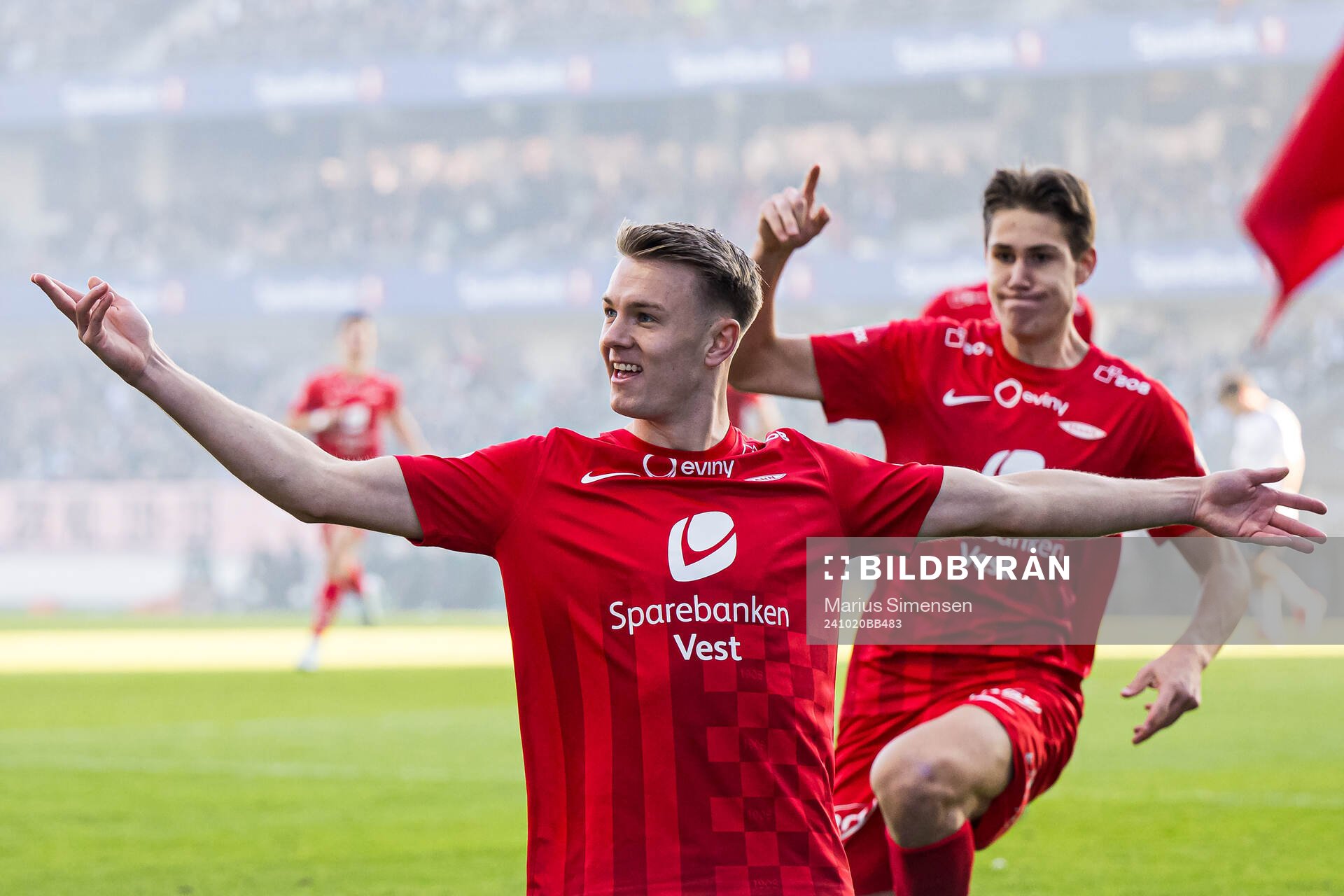 Emil Kornvig of Brann celebrates