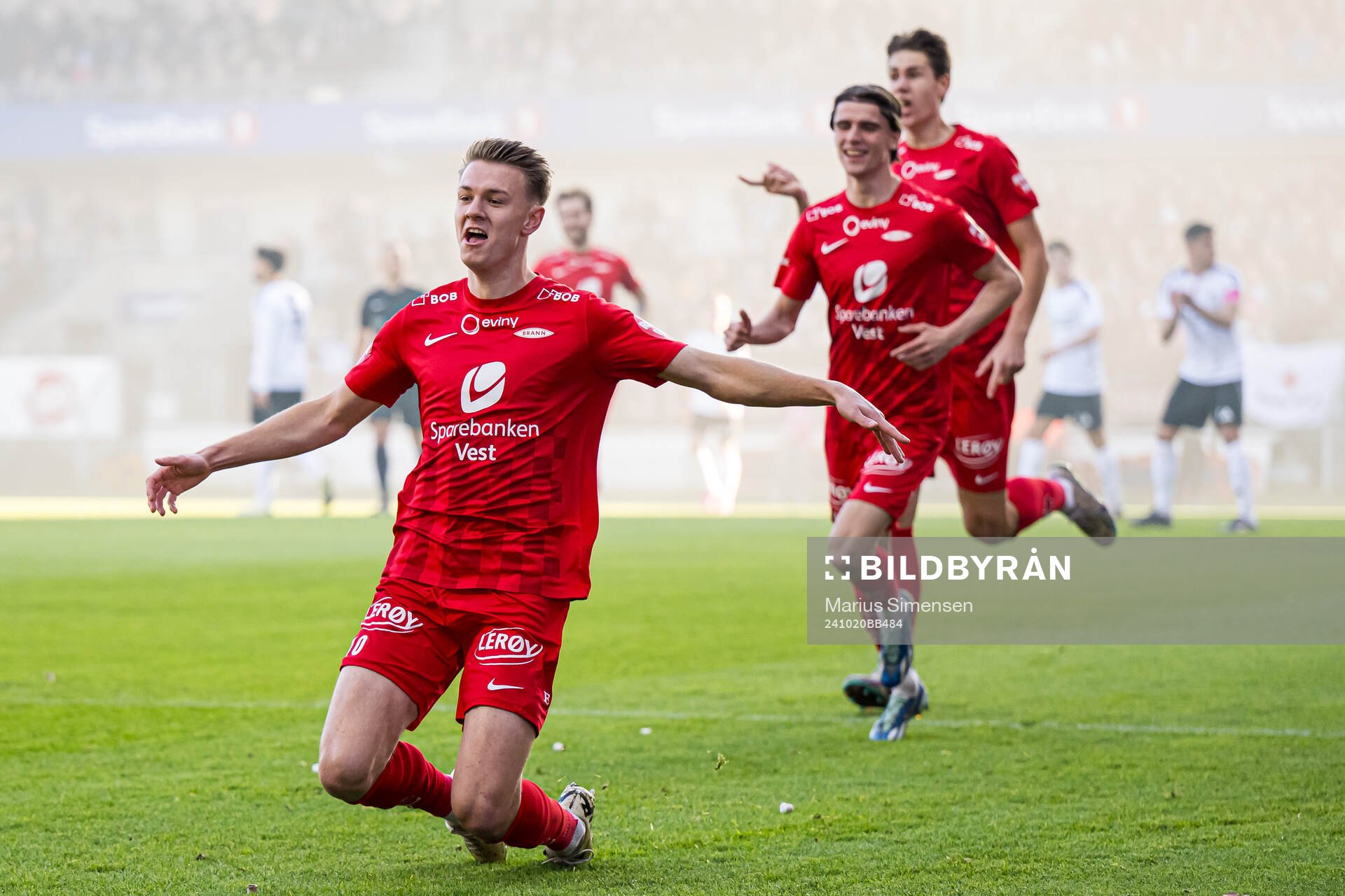 Emil Kornvig of Brann celebrates