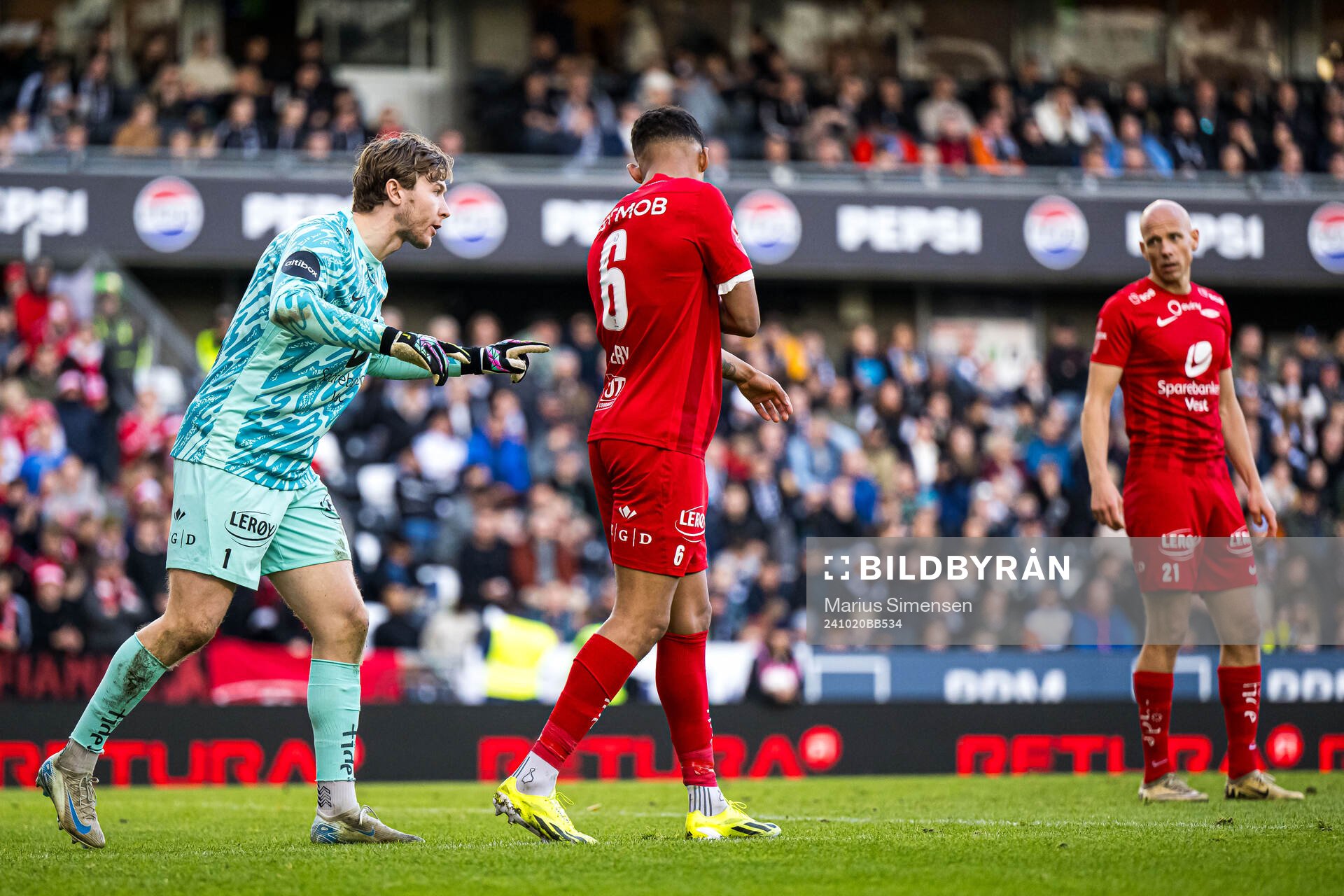 Mathias Dyngeland of Brann during the Eliteserien match between Rosenborg and Brann on October 20, 2024 in Trondheim. 