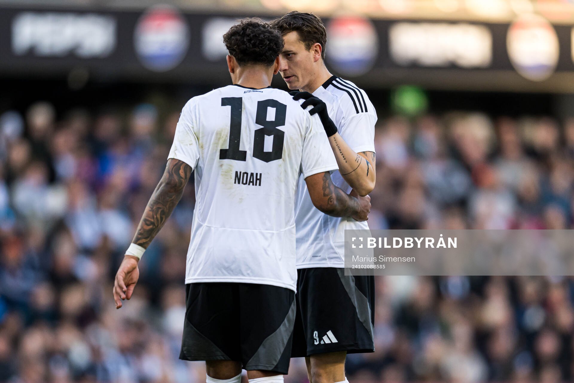 Noah Jean Holm and Ole Sæter of Rosenborg