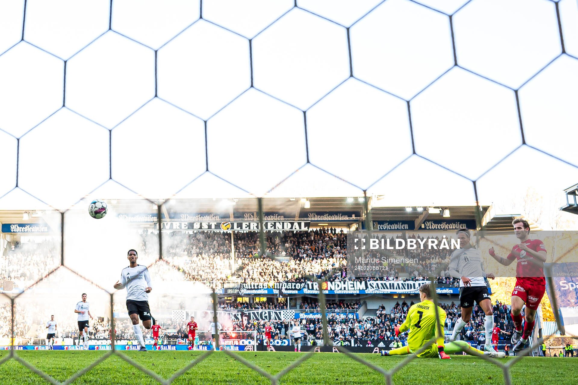 Ole Didrik Blomberg of Brann missing a chance to score