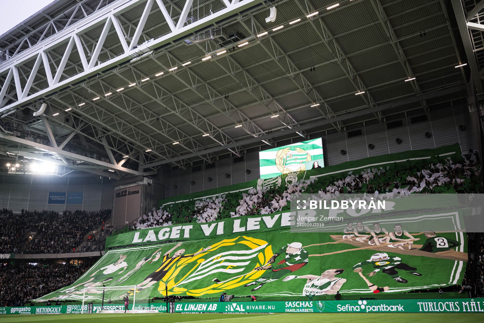 Hammarbys supportrar med tifo