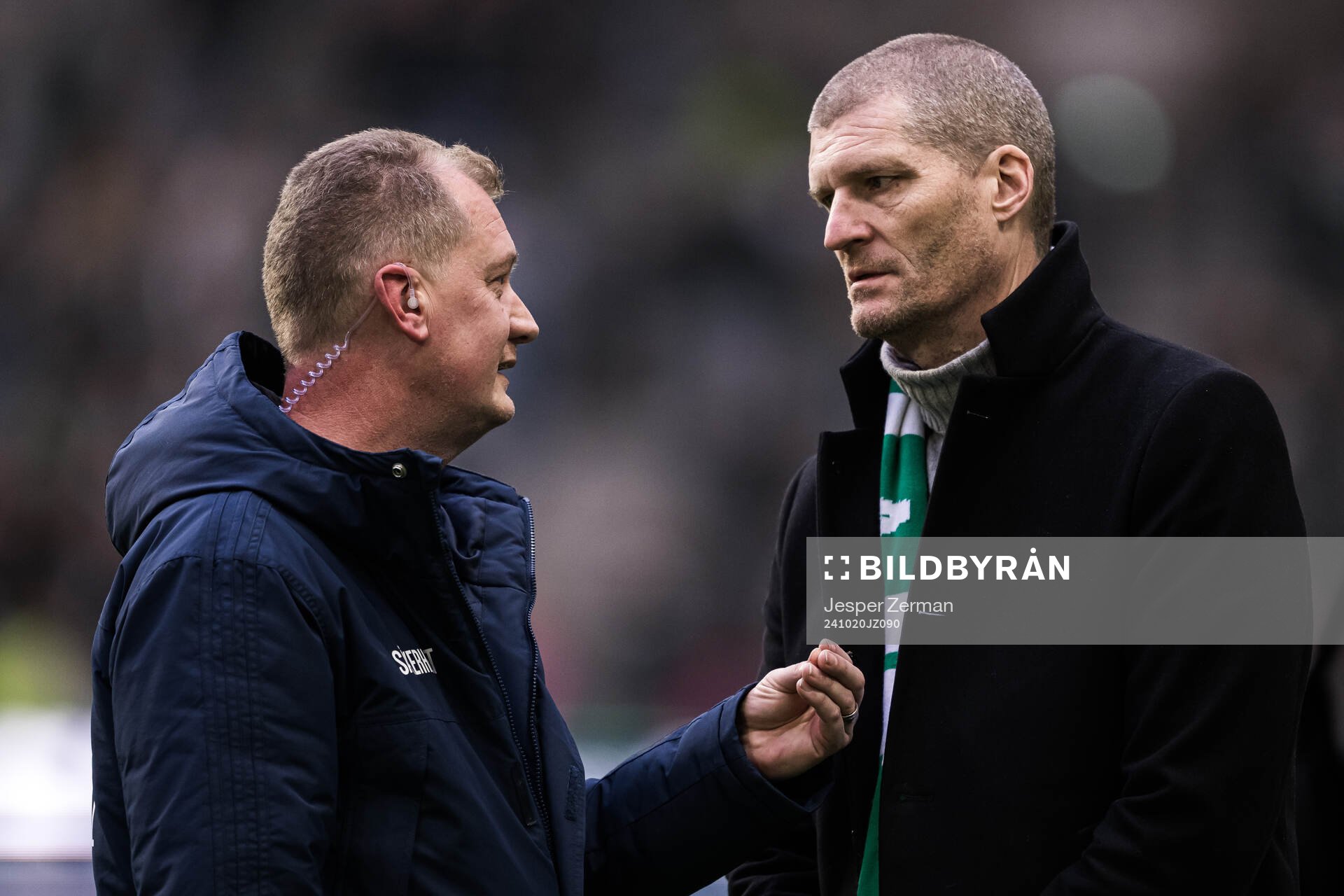 Djurgårdens säkerhetsansvarige Mats Jonsson och Hammarbys