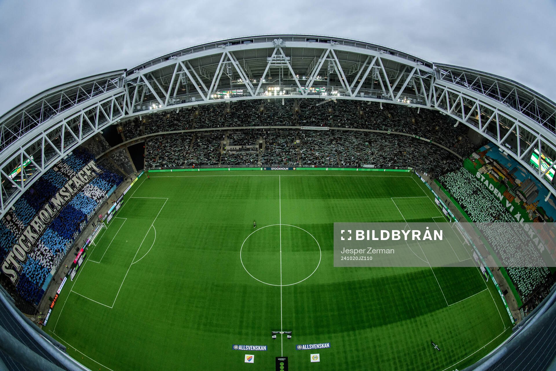 Djurgårdens och Hammarbys tifo