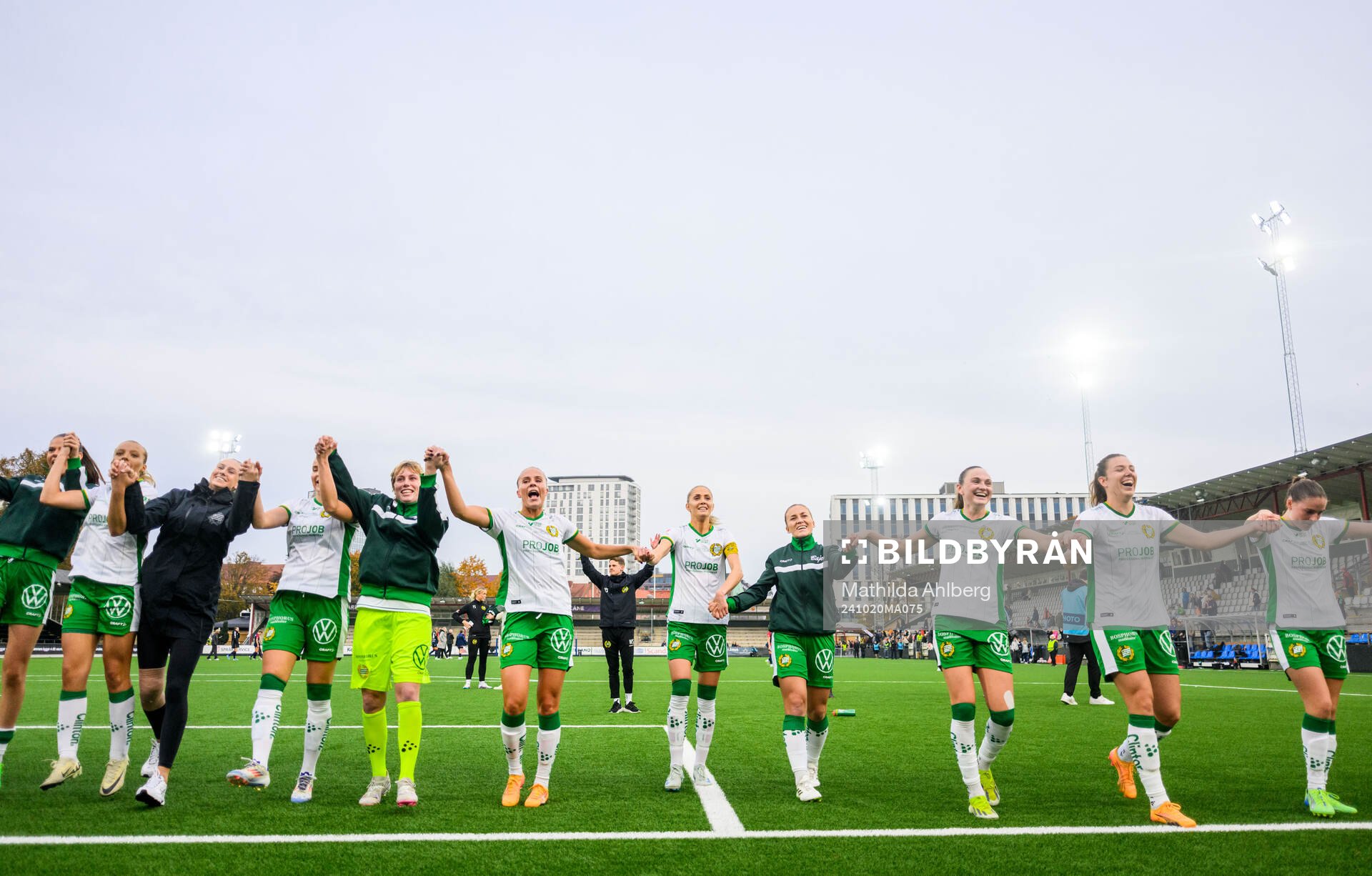 Hammarby spelare jublar