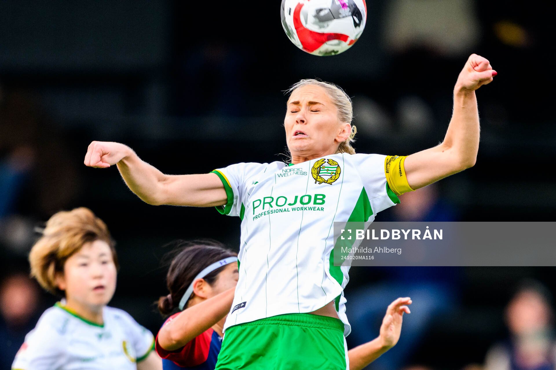 Hammarbys Alice Carlsson under fotbollsmatchen i Damallsvenskan mellan Rosengård och Hammarby den 20 oktober 2024 i Malmö. 