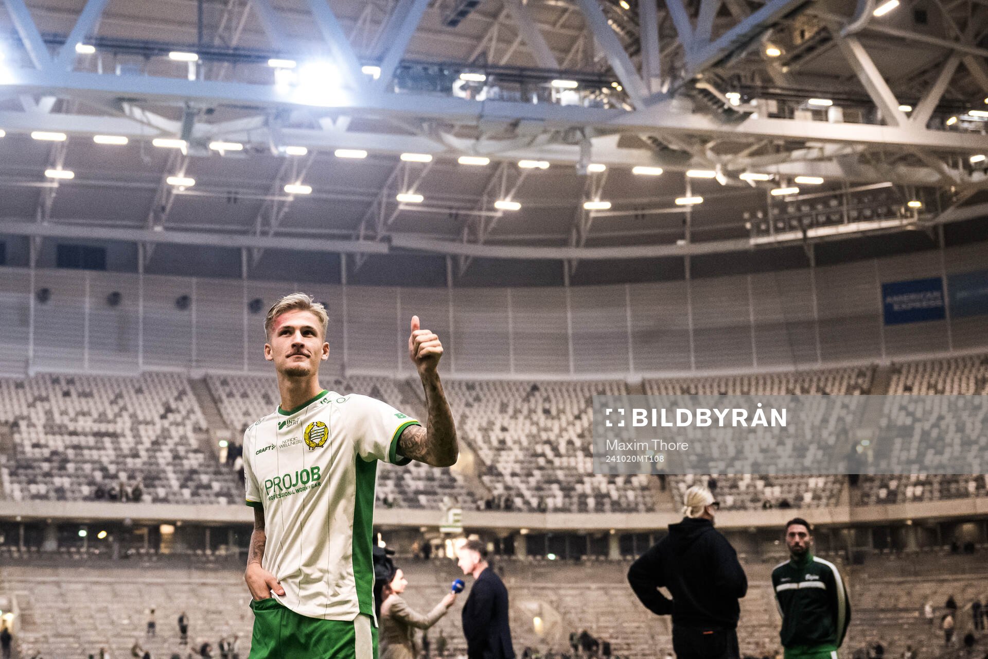 Hammarbys Fredrik Hammar efter fotbollsmatchen i Allsvenskan mellan Hammarby och Djurgården den 20 oktober 2024 i Stockholm. 