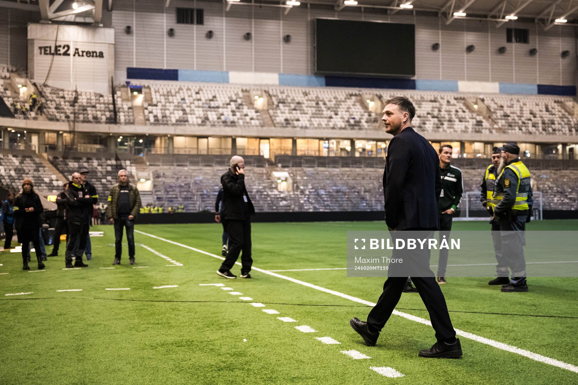 Hammarbys tränare Kim Hellberg efter fotbollsmatchen i Allsvenskan mellan Hammarby och Djurgården den 20 oktober 2024 i Stockholm. 