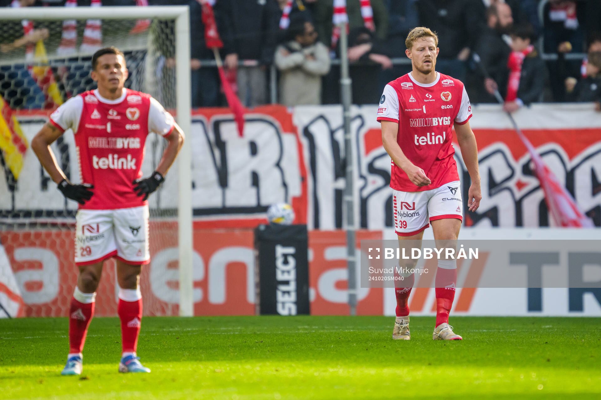 Kalmars Romario Pereira Sipiao och Lars Saetra deppar
