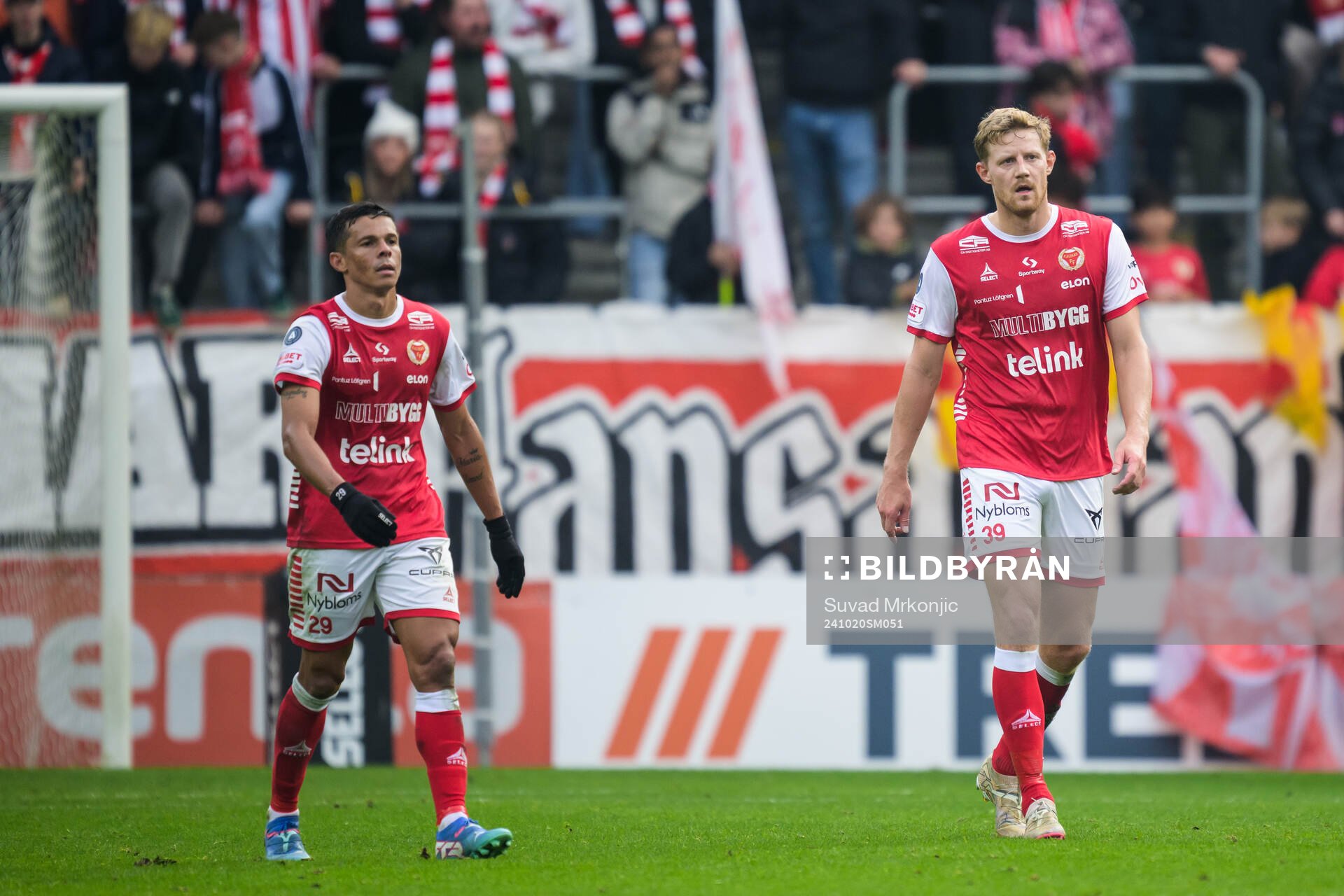 Kalmars Romario Pereira Sipiao och Lars Saetra deppar