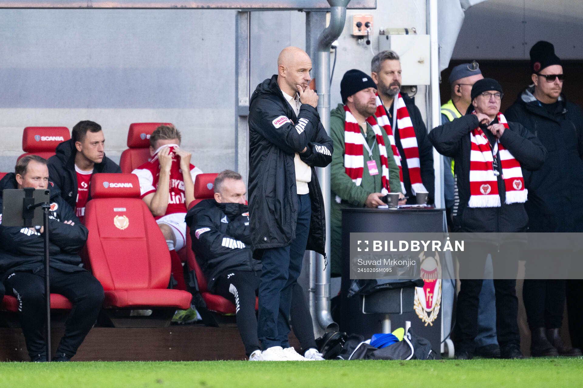 Kalmars tränare Stefan Larsson deppar