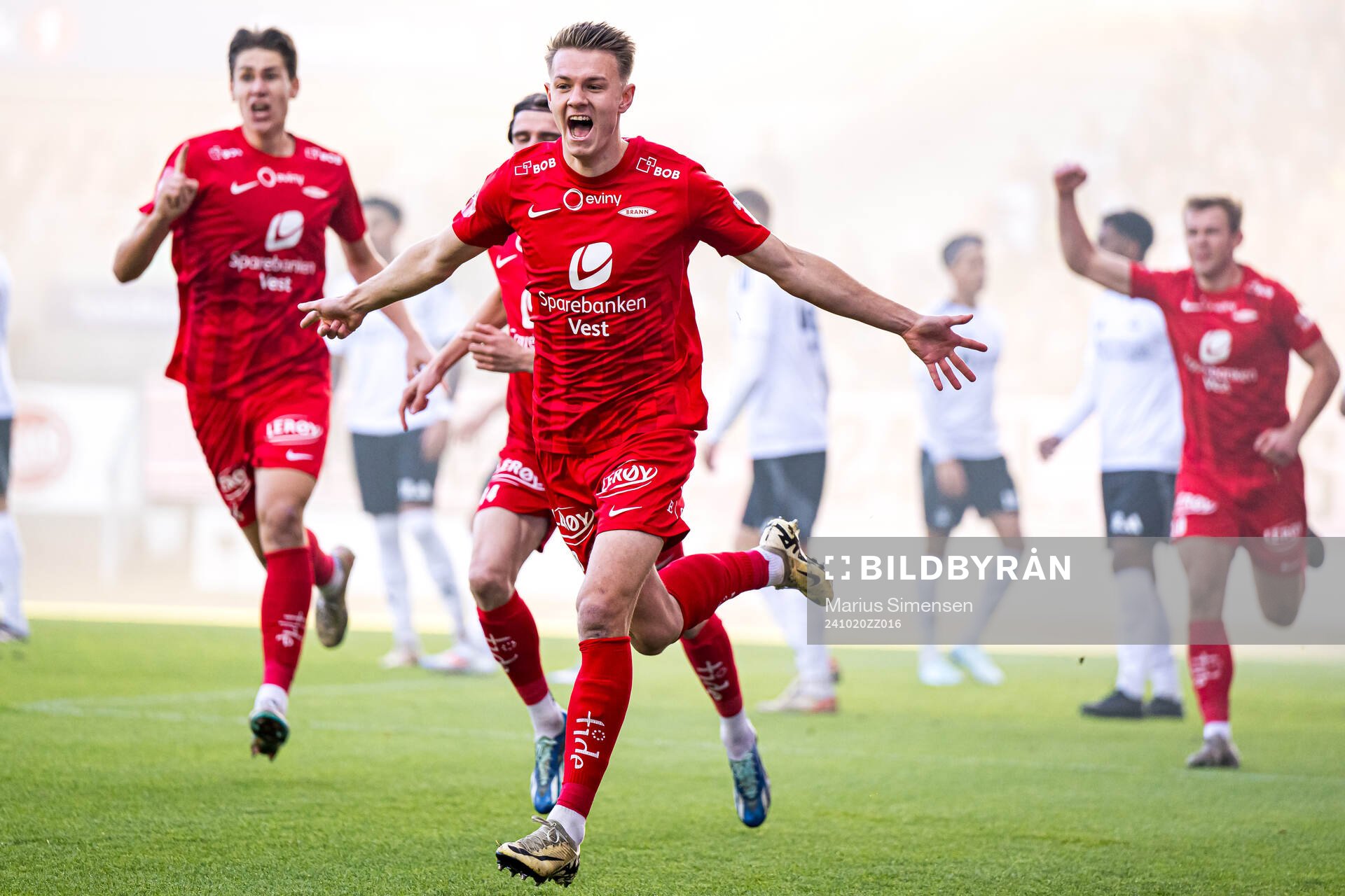 Emil Kornvig of Brann celebrates