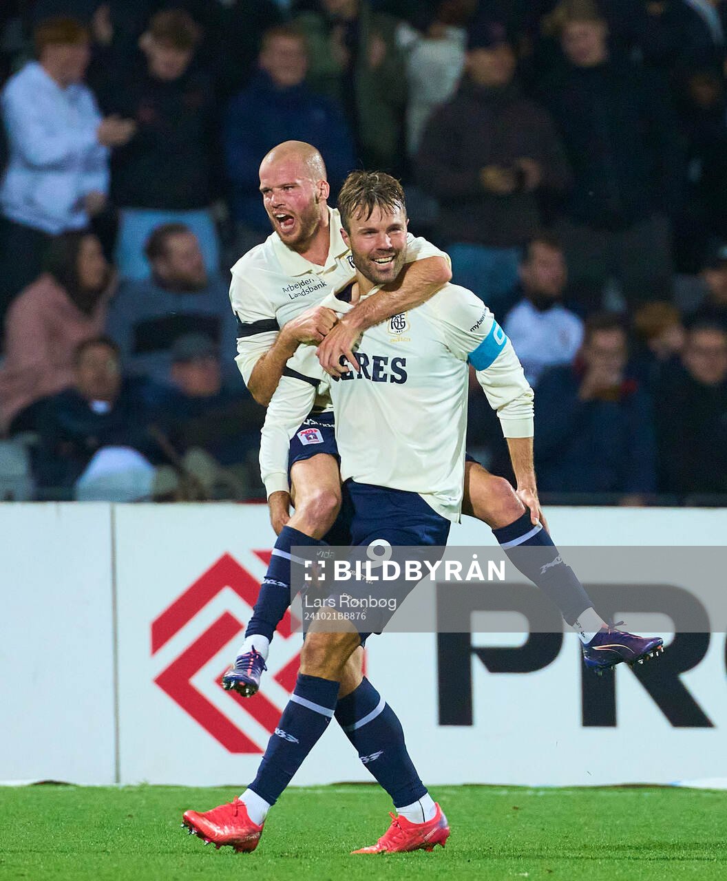 AARHUS, DENMARK - OCTOBER 21: Patrick Mortensen and Nicolai
