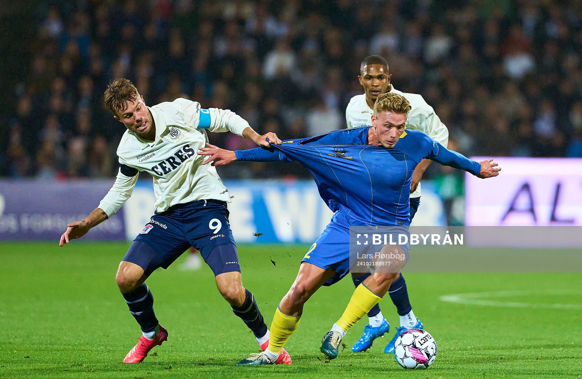 AARHUS, DENMARK - OCTOBER 21: Patrick Mortensen of AGF