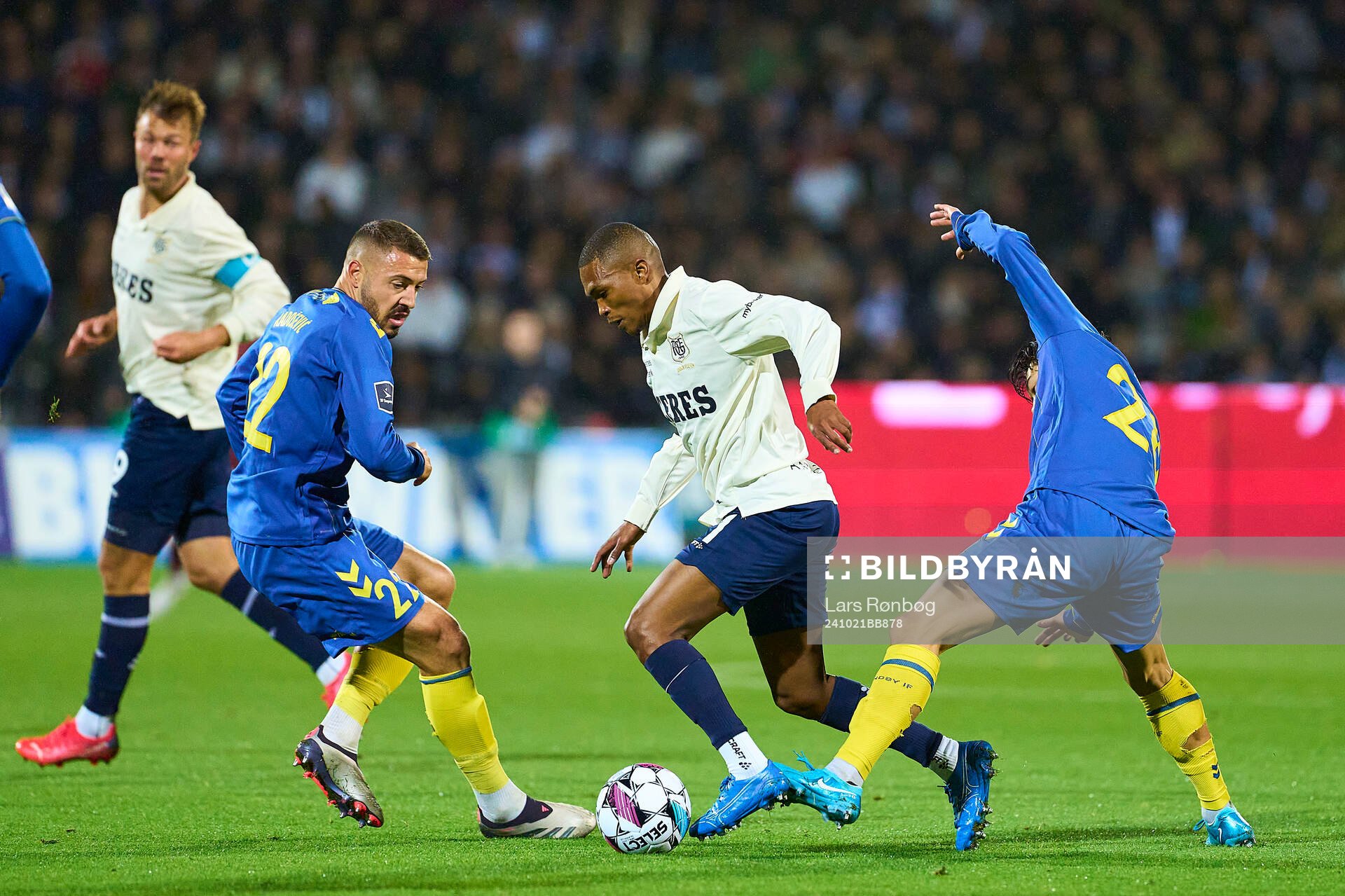 AARHUS, DENMARK - OCTOBER 21: Josip Radosevic of Brondby