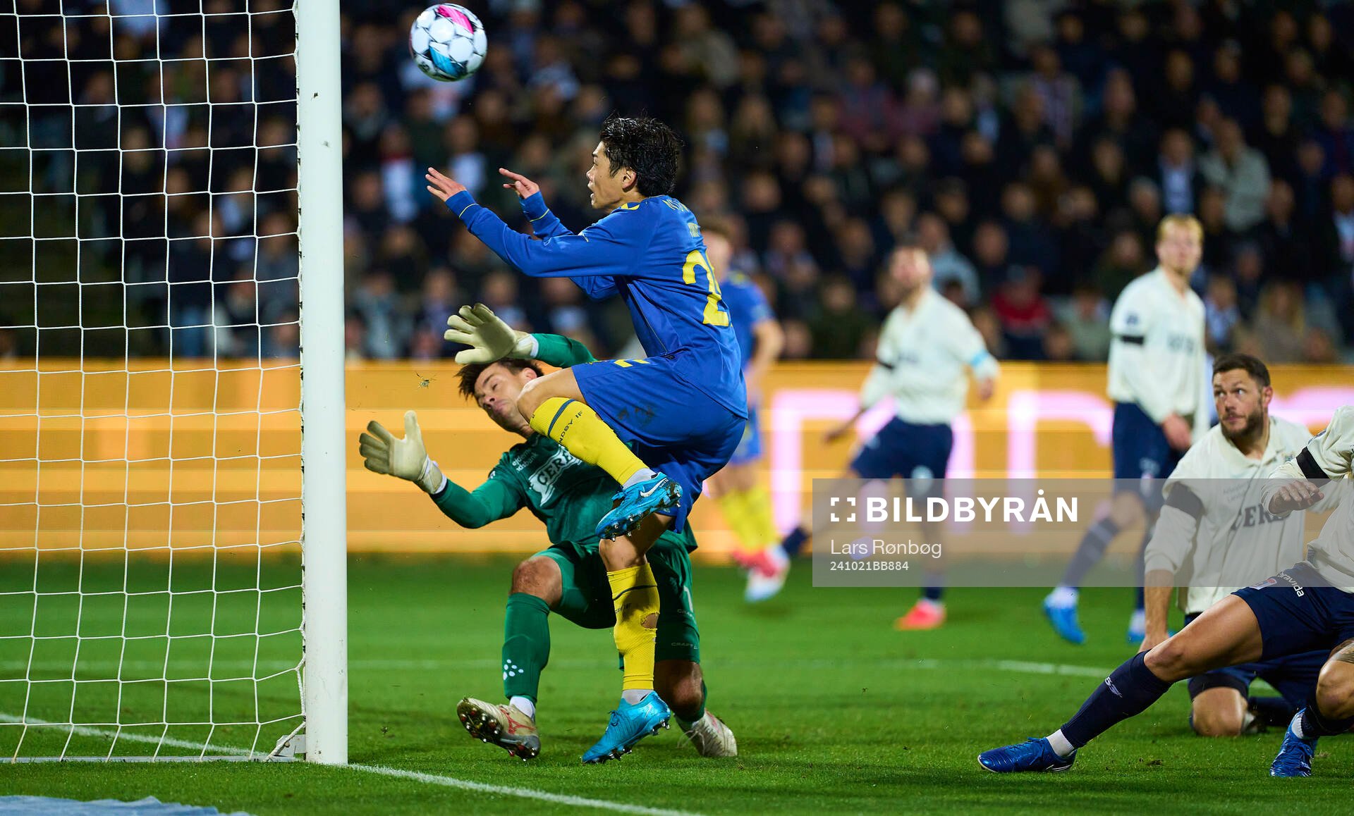 AARHUS, DENMARK - OCTOBER 21: Goalkeeper Jesper Hansen of