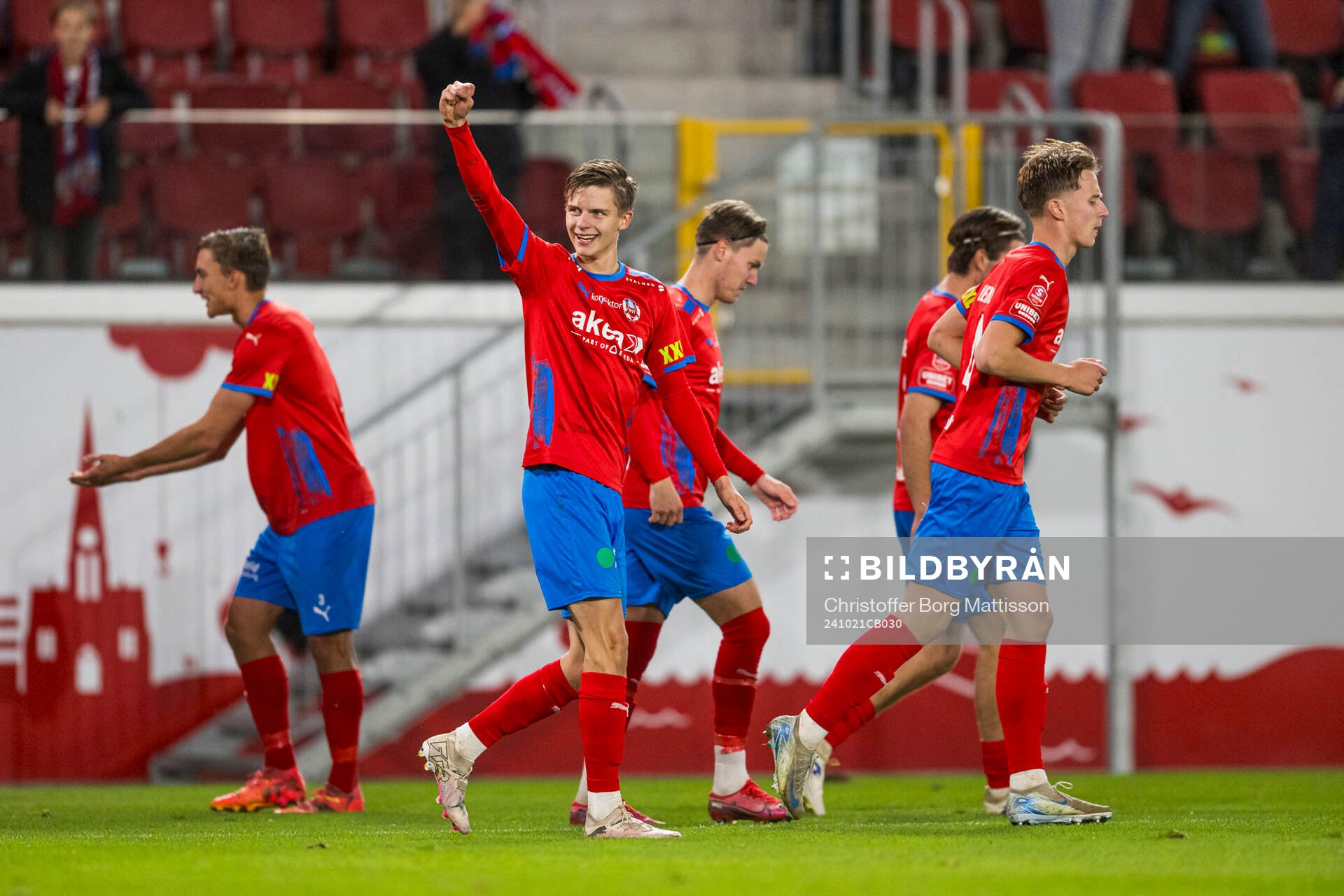 Helsingborgs Adrian Svanbäck jublar