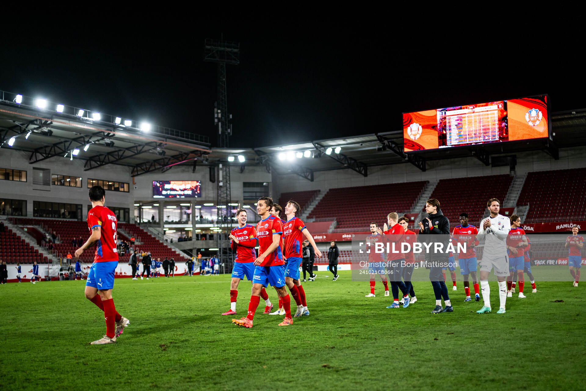 Helsingborgs spelare jublar