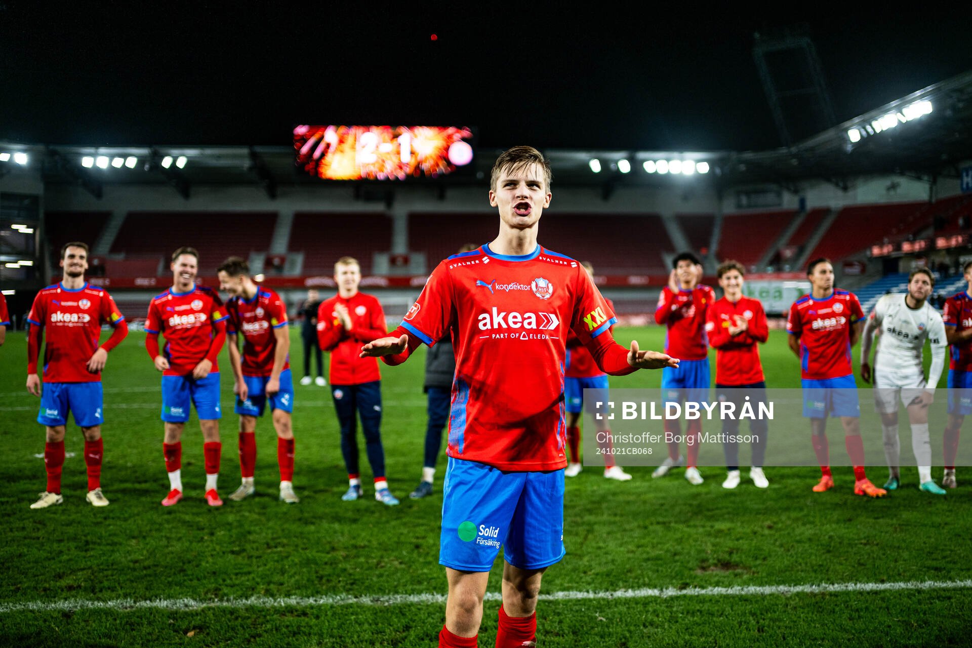 Helsingborgs Adrian Svanbäck jublar