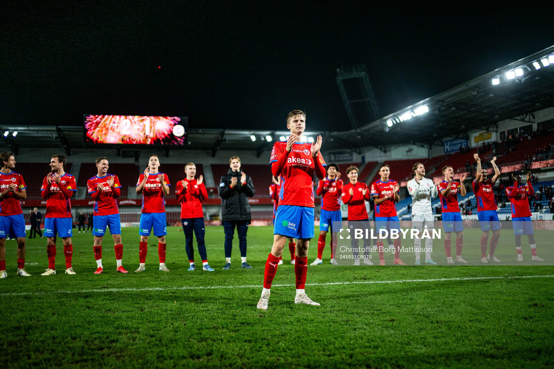 Helsingborgs Adrian Svanbäck jublar