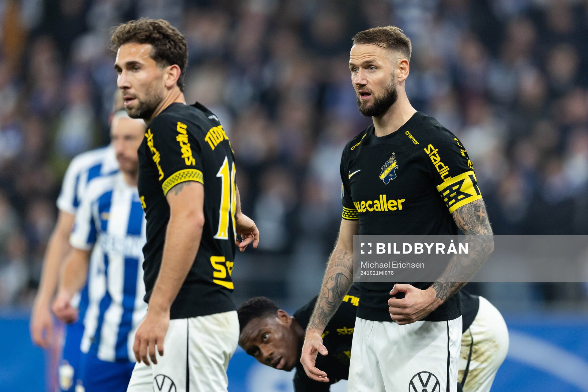 AIKs Benjamin Tiedemann Hansen och Alexander Milosevic