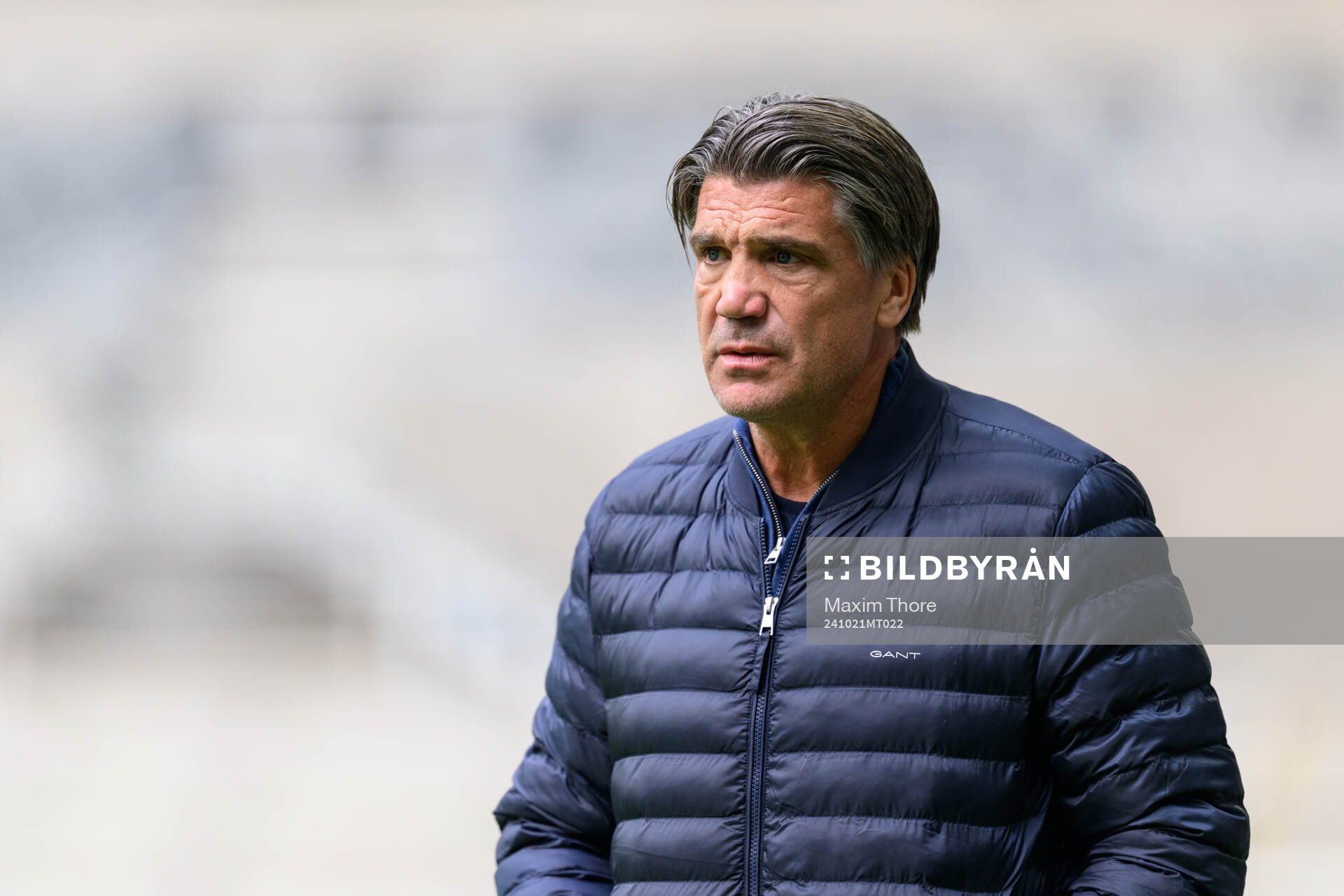 Djurgårdens sportchef Bosse Andersson inför fotbollsmatchen i Allsvenskan mellan Hammarby och Djurgården den 21 oktober 2024 i Stockholm. 