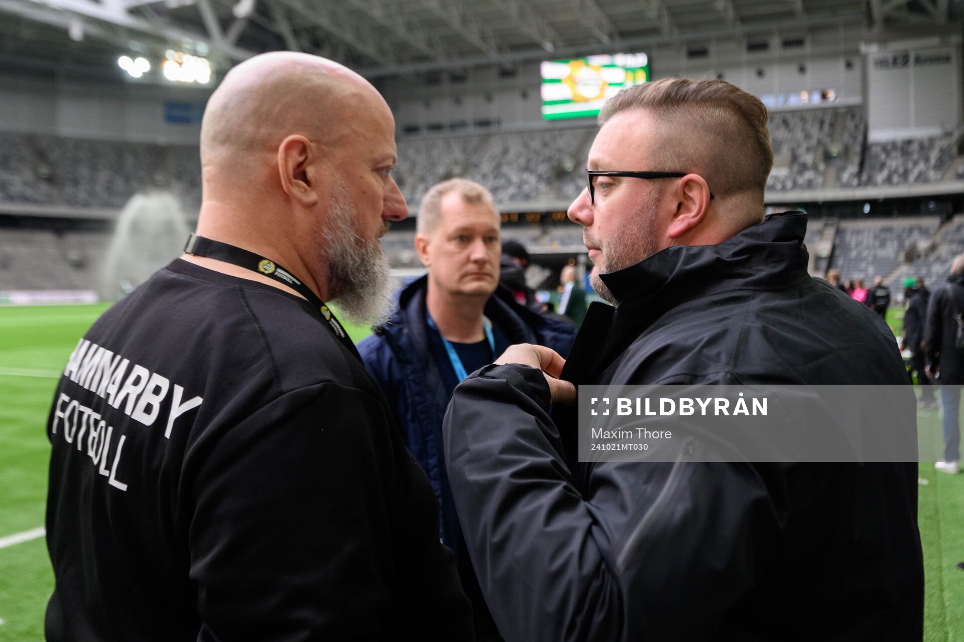 Hammarbys säkerhetsansvarige Håkan Leydner och Johan
